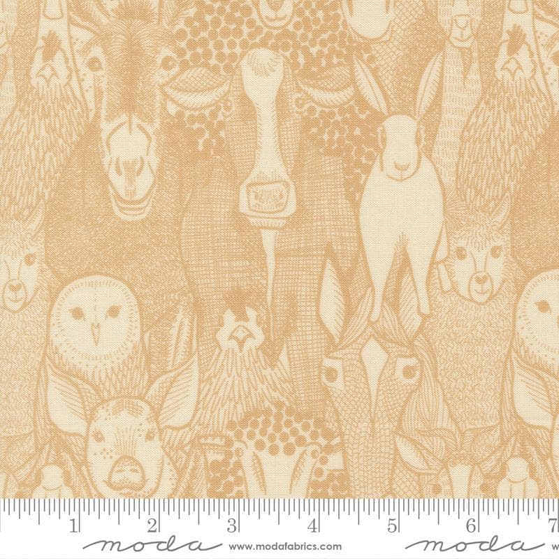 The Henhouse Hay Fabric by Gingiber | Moda Fabrics Yardage | Farmhouse Chicken Quilt Fabric