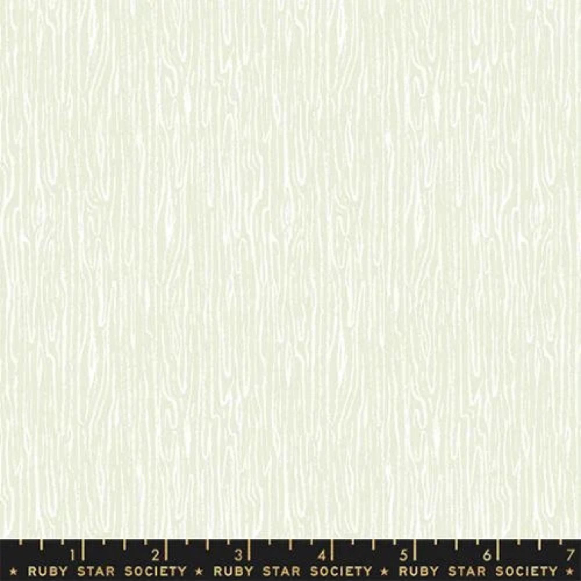 Backyard Fabric by Sarah Watts: Tree Bark Shell, Ruby Star Society Cotton