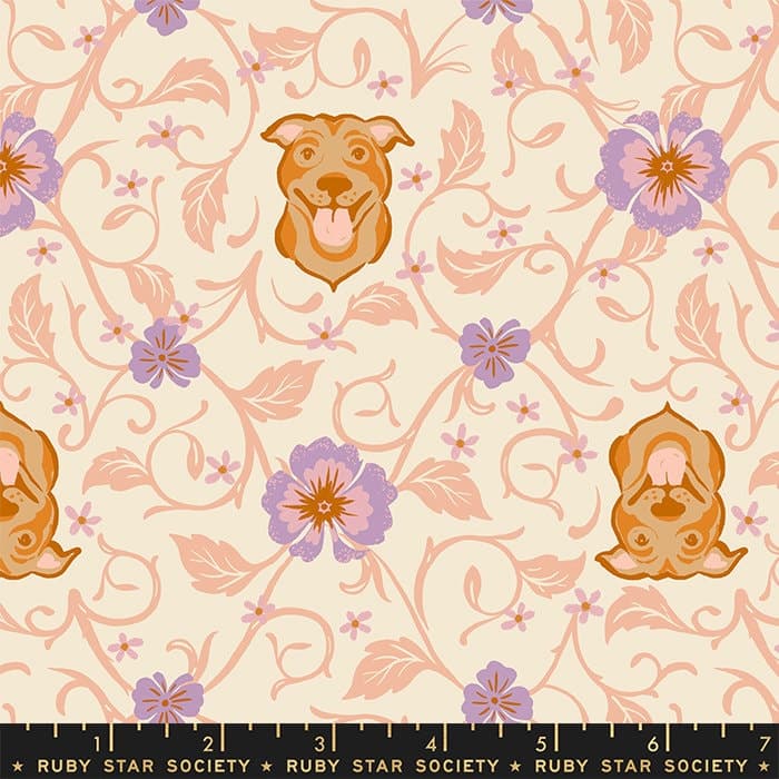 Dog Park Fabric: Ruby Star Society Shell Cream Cotton Quilt