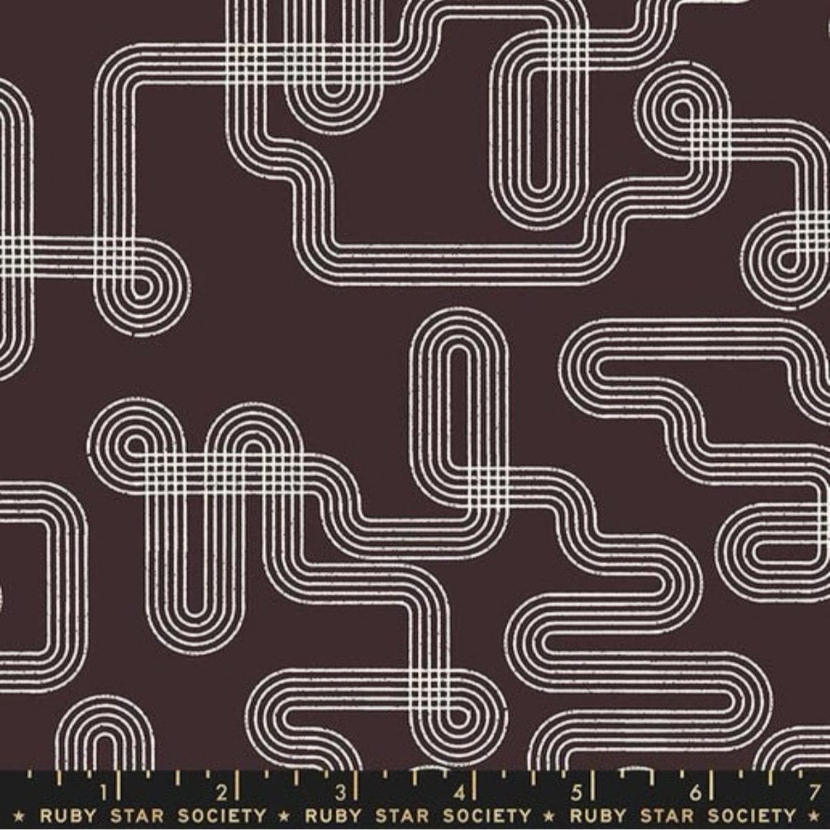 Linear Labyrinth Cotton Fabric - Ruby Star Society