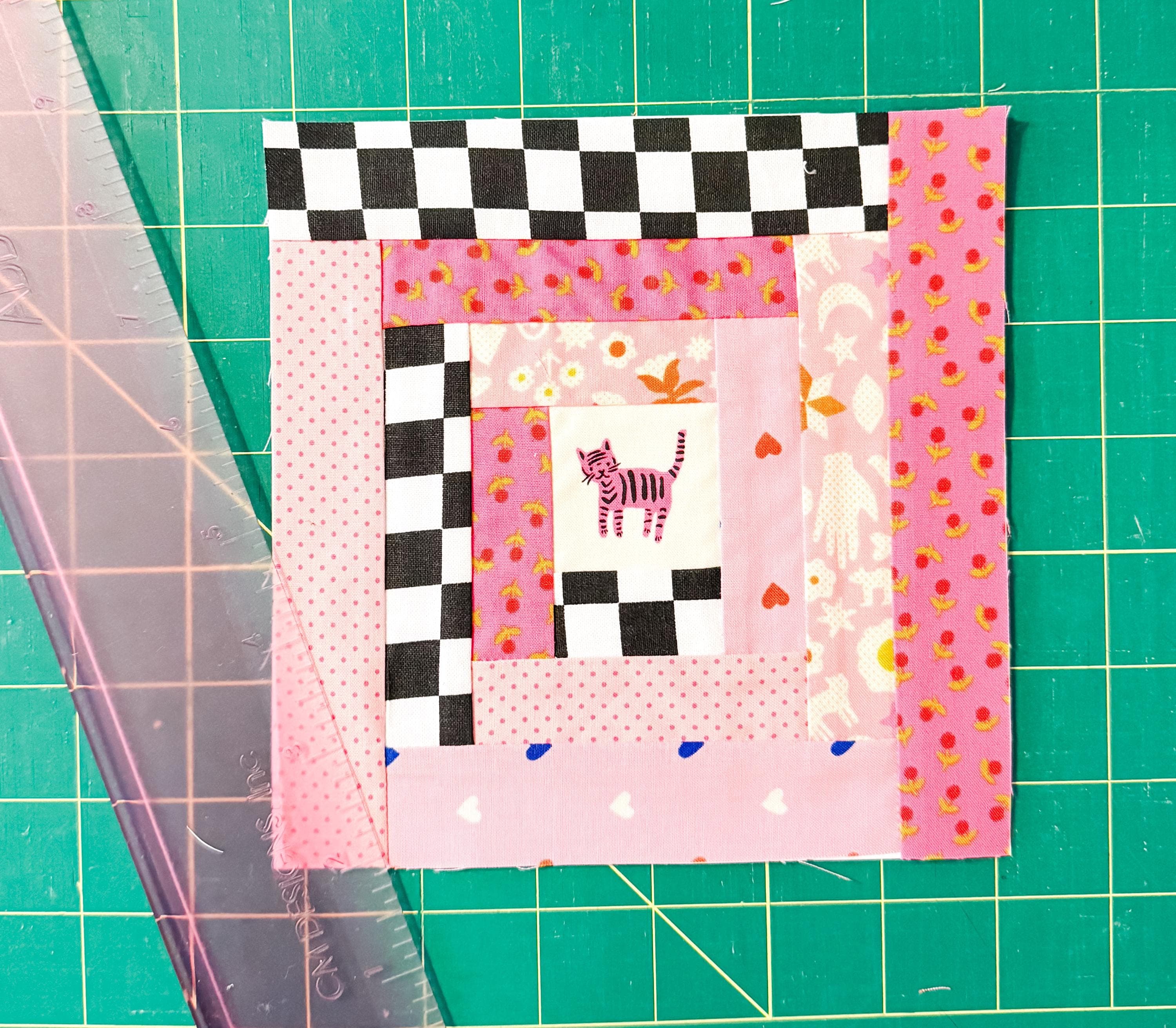 Modern Log Cabin Quilt Block Pattern | FPP Design (Digital PDF) - image 4