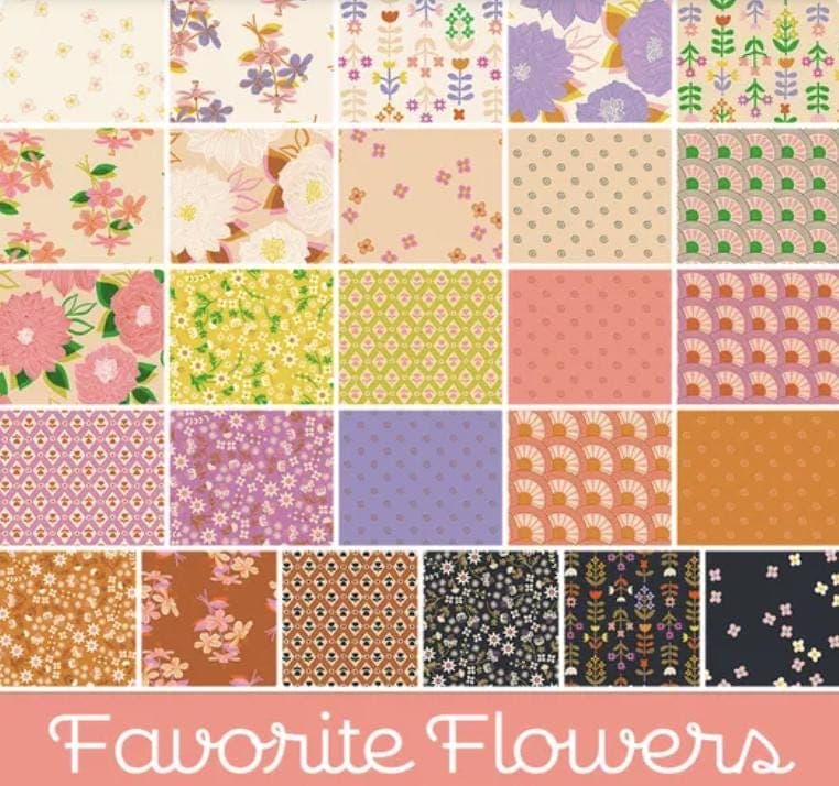 Fabric, Favorite Flowers- Inflorescence- Soft Black, Fabric by the yard, Ruby Star Society, Moda, Sew, Quilting, Embroidery, Floral, Cotton