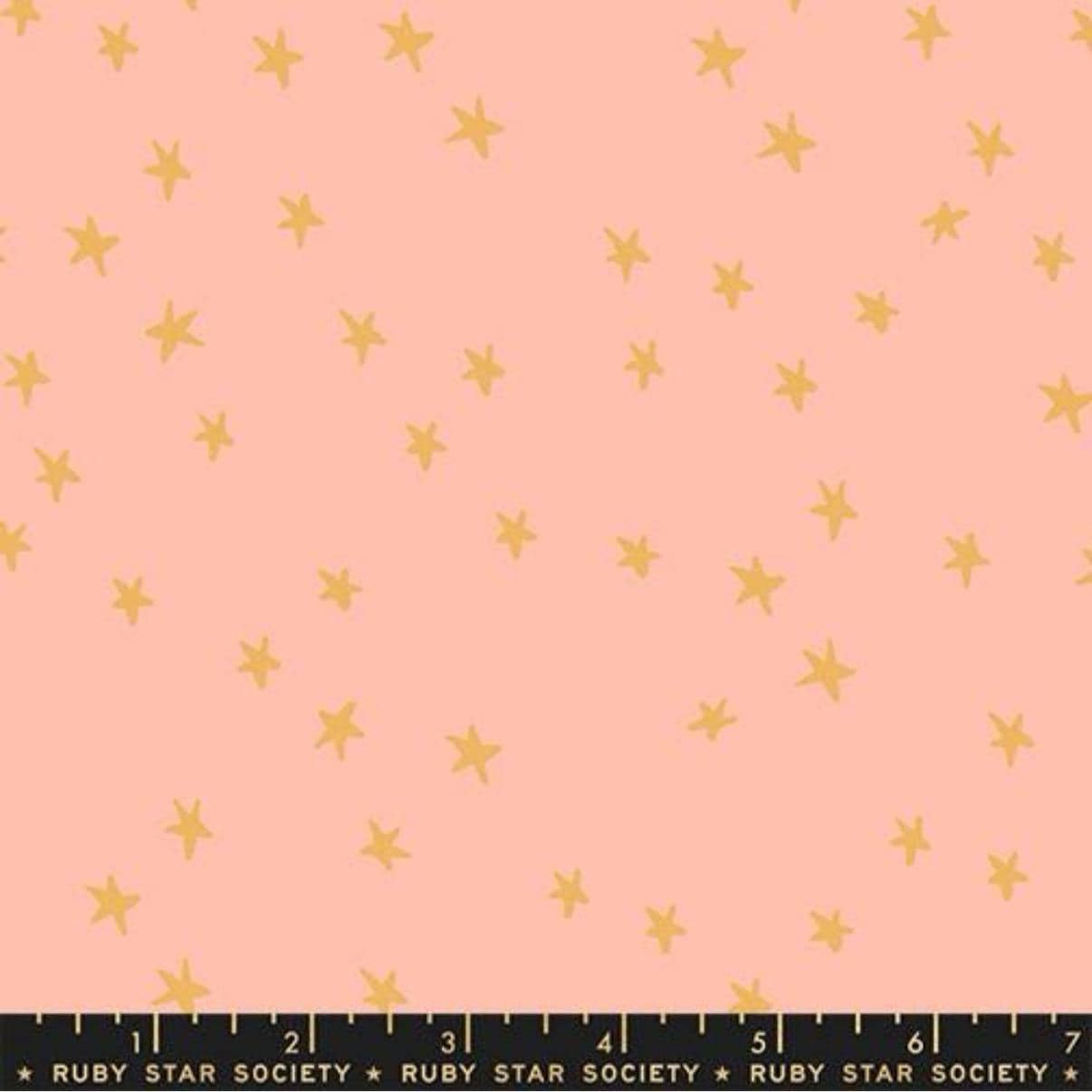 Ruby Star Society Starry Peach Fabric: Alexia Abegg Cotton Quilting Material