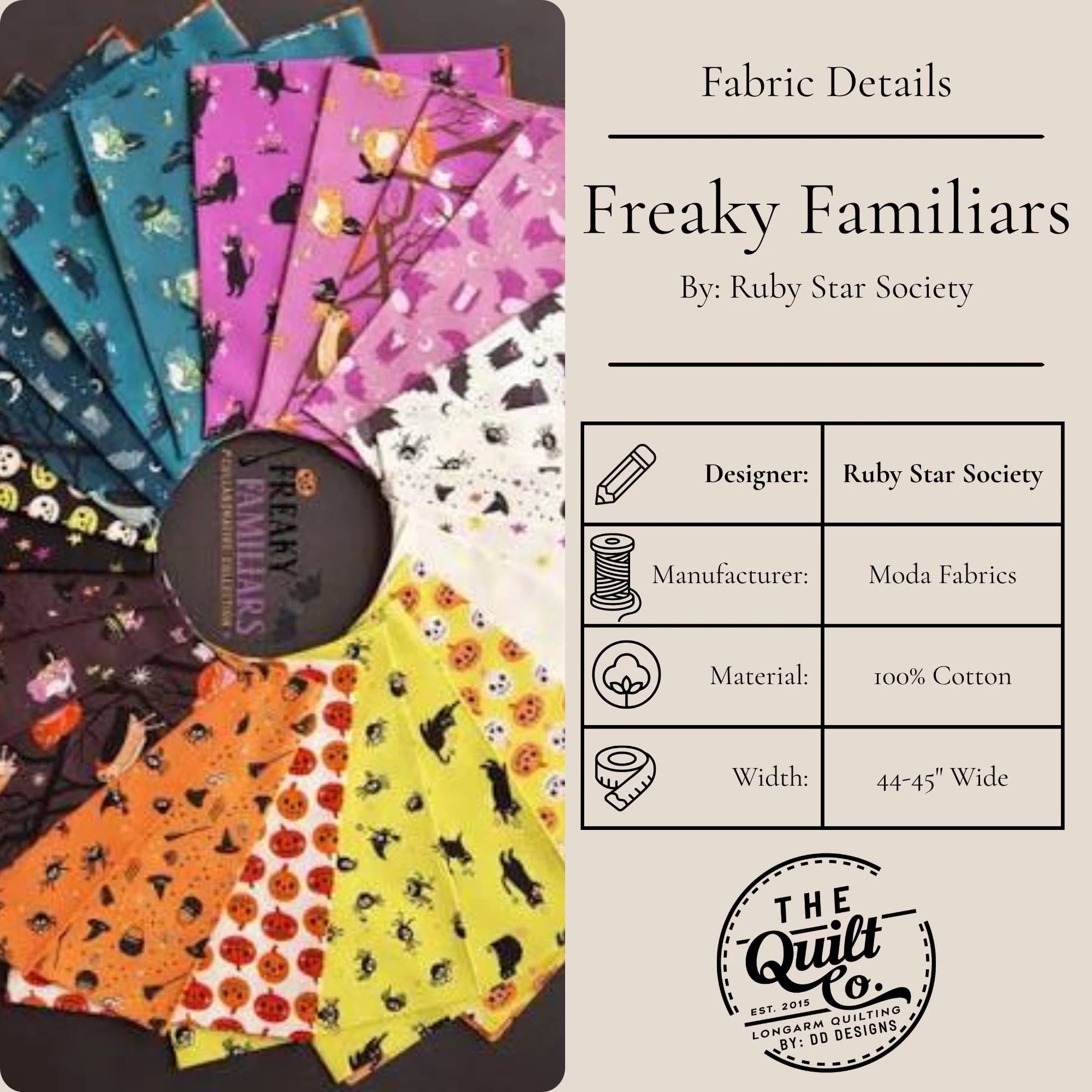 Freaky Familiars Spider Sense Natural Fabric | Ruby Star Society | Halloween Spider Fabric | Quilting Cotton - image 2