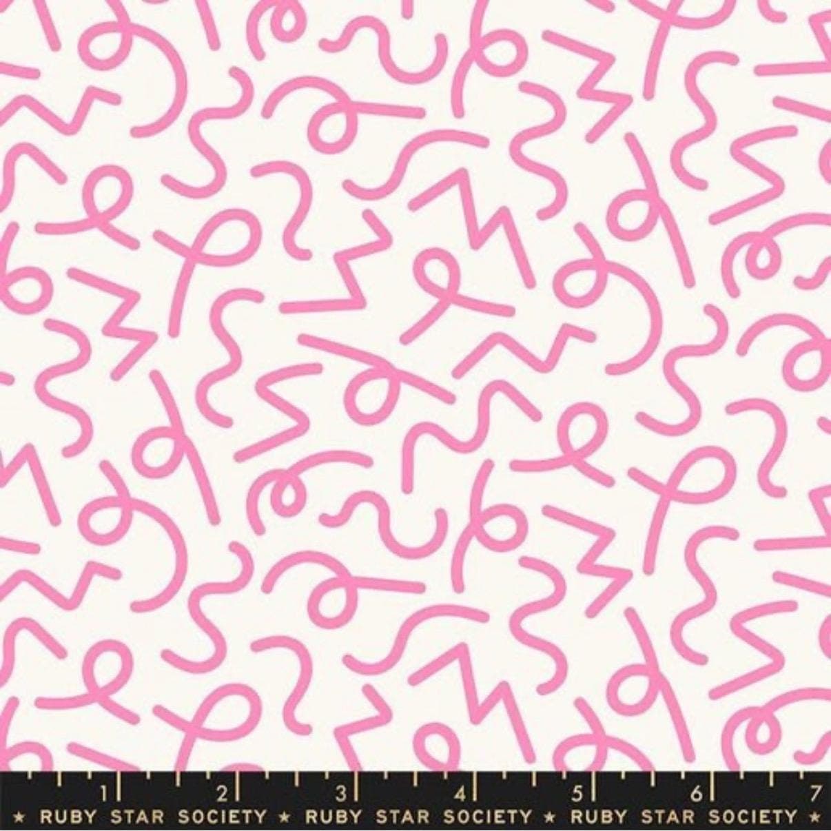Ruby Star Society Flamingo Pink Cotton Fabric - Darlings 2 Moda Quilting