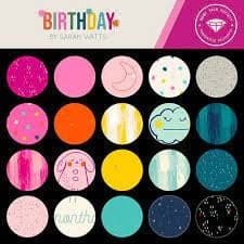 Berry Cotton Fabric - Birthday Hats, Ruby Star Society