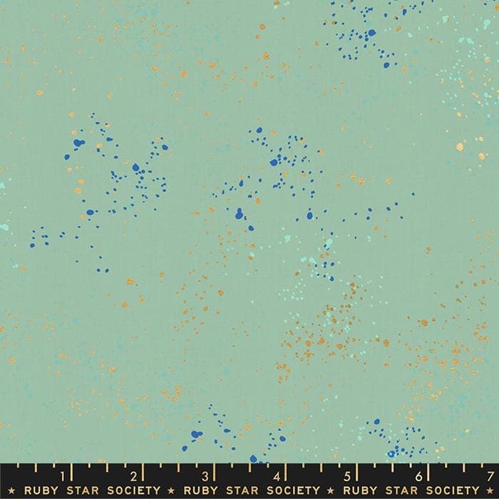 Ruby Star Society Speckled Cotton Fabric - Frost Metallic Accents