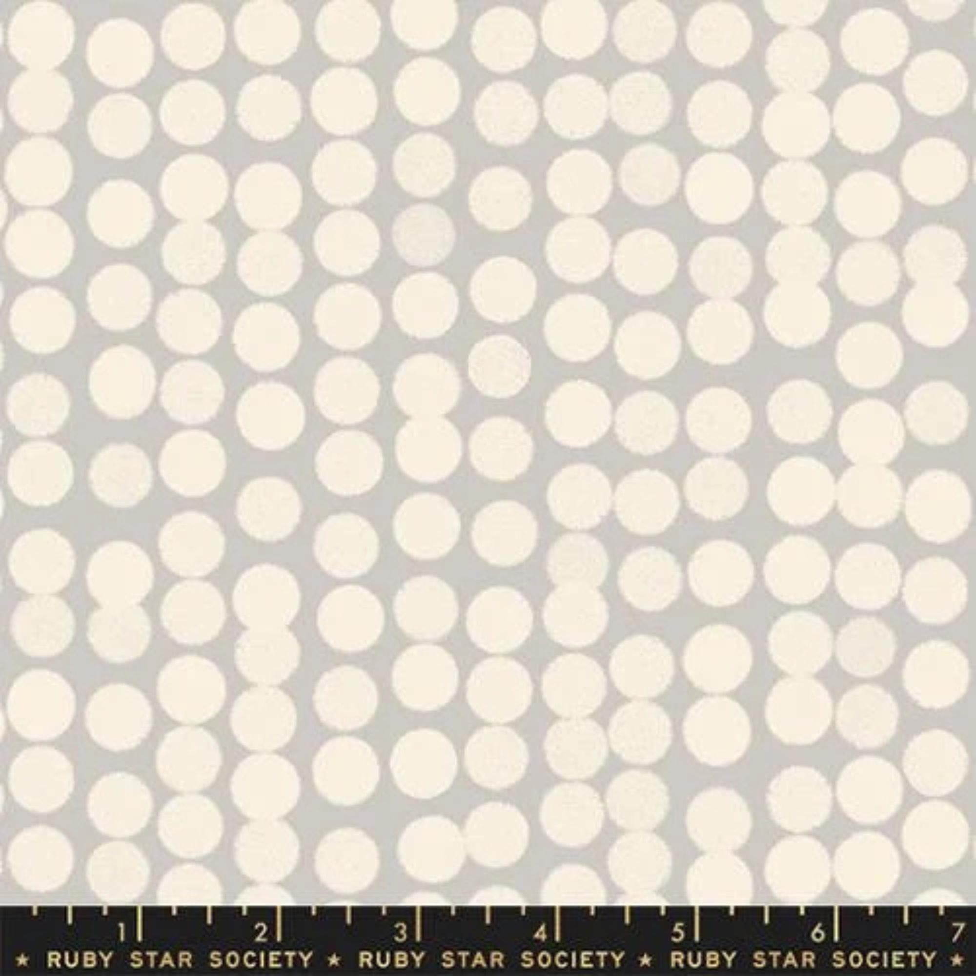 Ruby Star Society Cotton Fabric: Achroma Oyster Dots