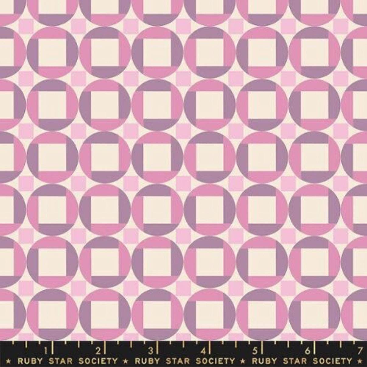 Ruby Star Society Cotton Fabric: Floradora Cane Lupine Purple