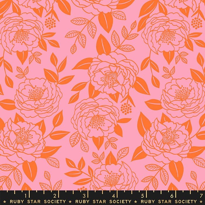 Rise and Shine - Azalea - Floral - Fabric - Fabric by the Yard