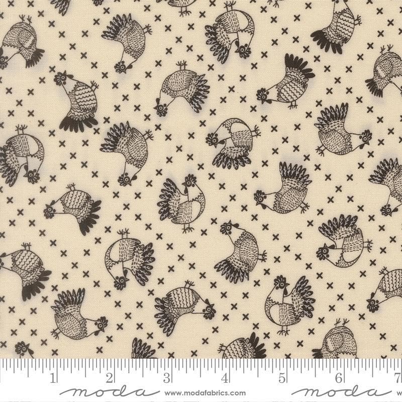 The Henhouse Cloud Fabric by Gingiber | Moda Fabrics Yardage | Farmhouse Chicken Quilt Fabric