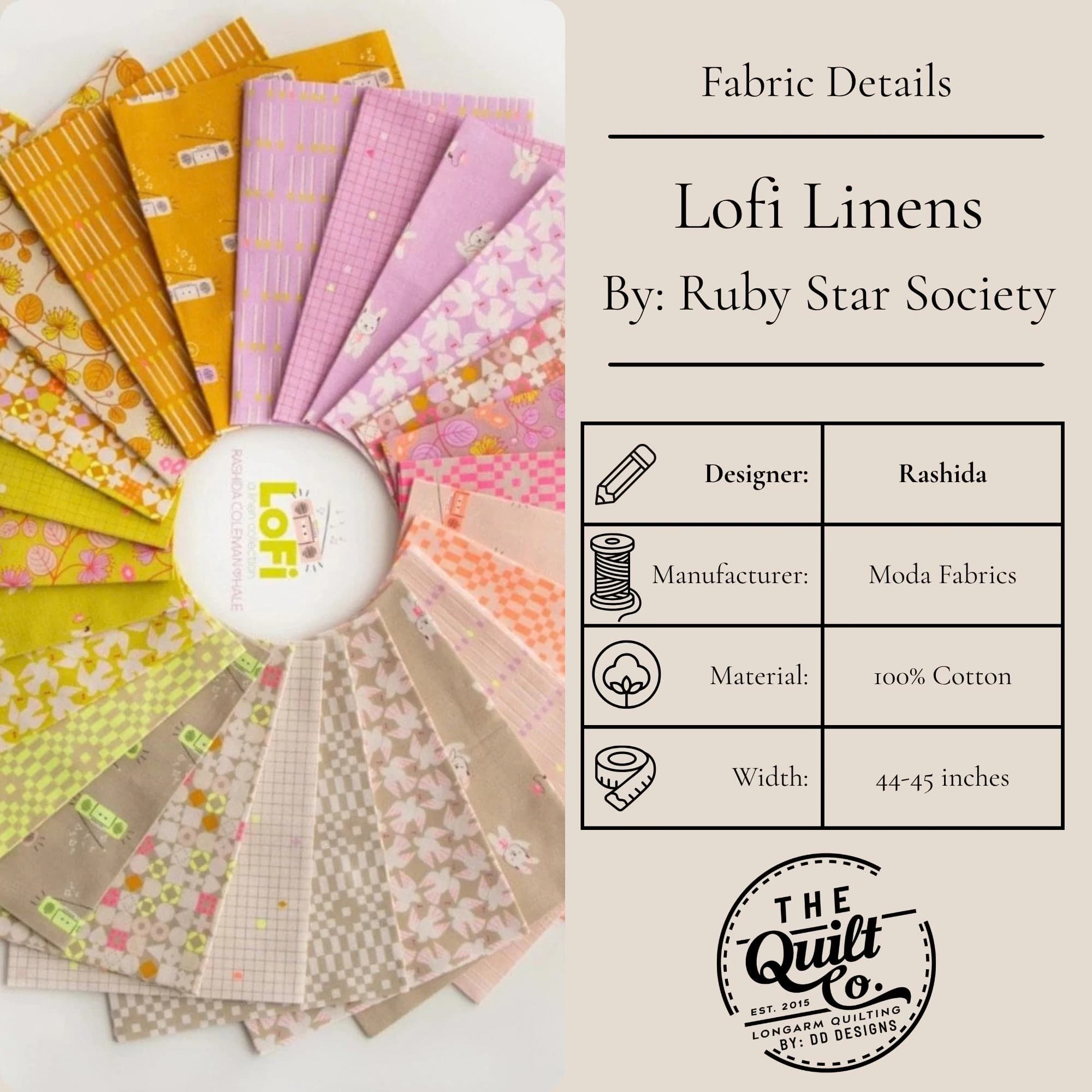 Lofi Linens Citron by Ruby Star Society – Citron Yellow Green Quilting Cotton Fabric - image 3
