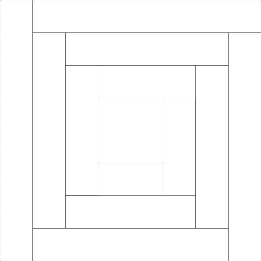 Modern Log Cabin Quilt Block Pattern | FPP Design (Digital PDF) - image 3