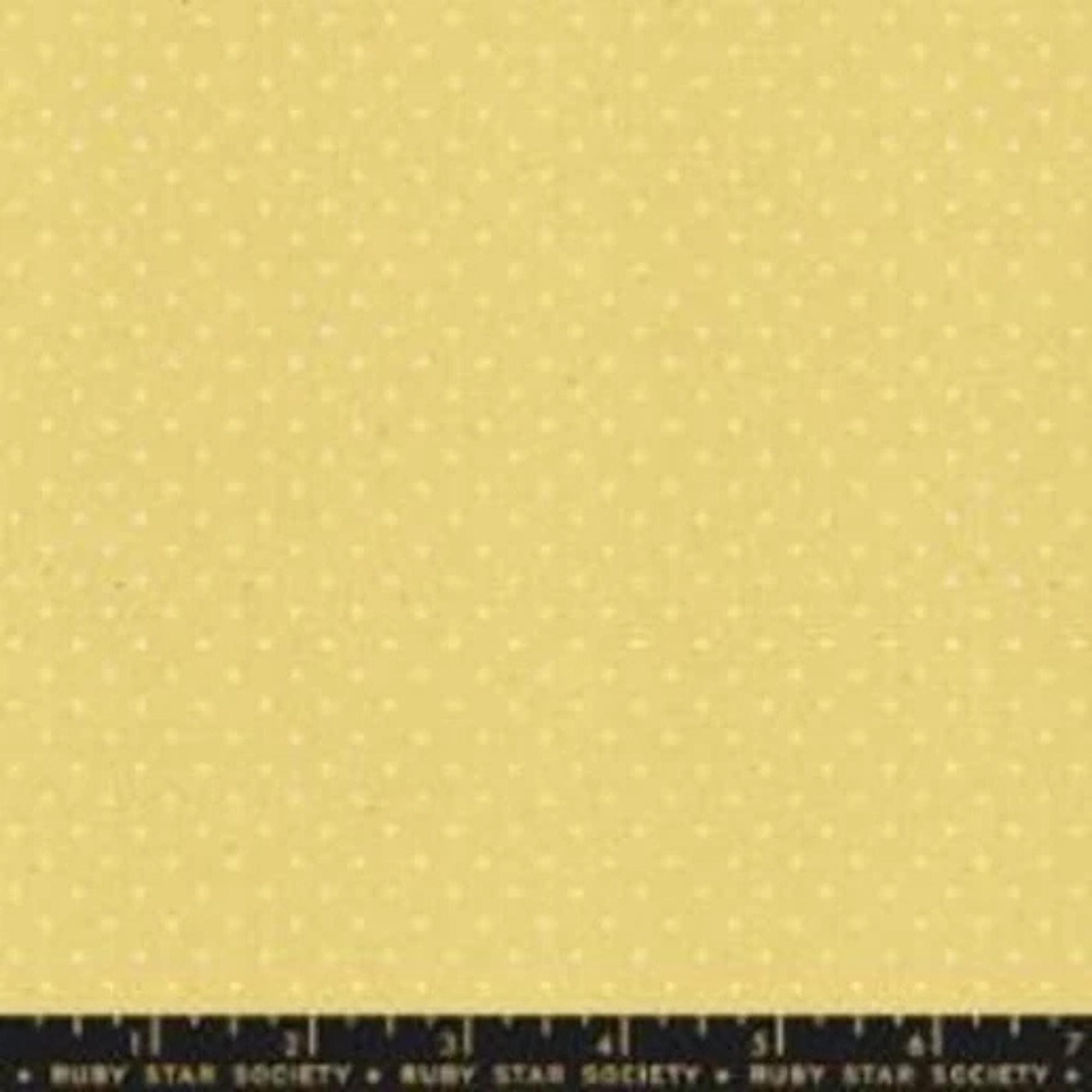 Add It Up Fabric by Alexia Abegg: Soft Yellow Cotton, Dotted Print
