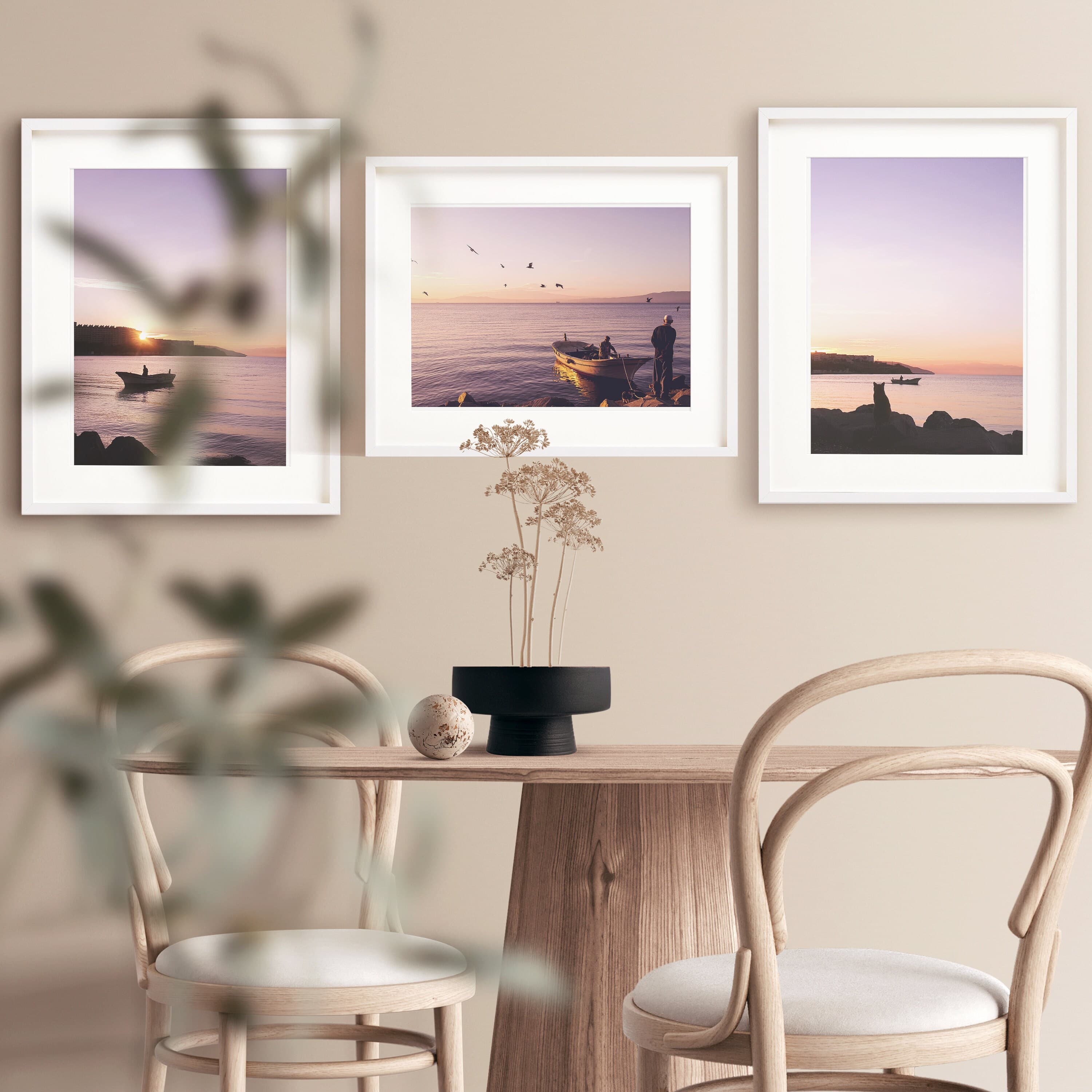 GALLERY WALL SET - Gallery wall art - 5 piece wall art - photography set - digital download - sunset photograph - image 3