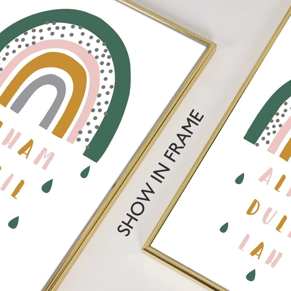 Islamic Calligraphy Alhamdulillah Arabic Alphabet Islamic Nursery Posters Islamic Wall Art Islamic Canvas Print Picture Muslim Kids Room - image 4