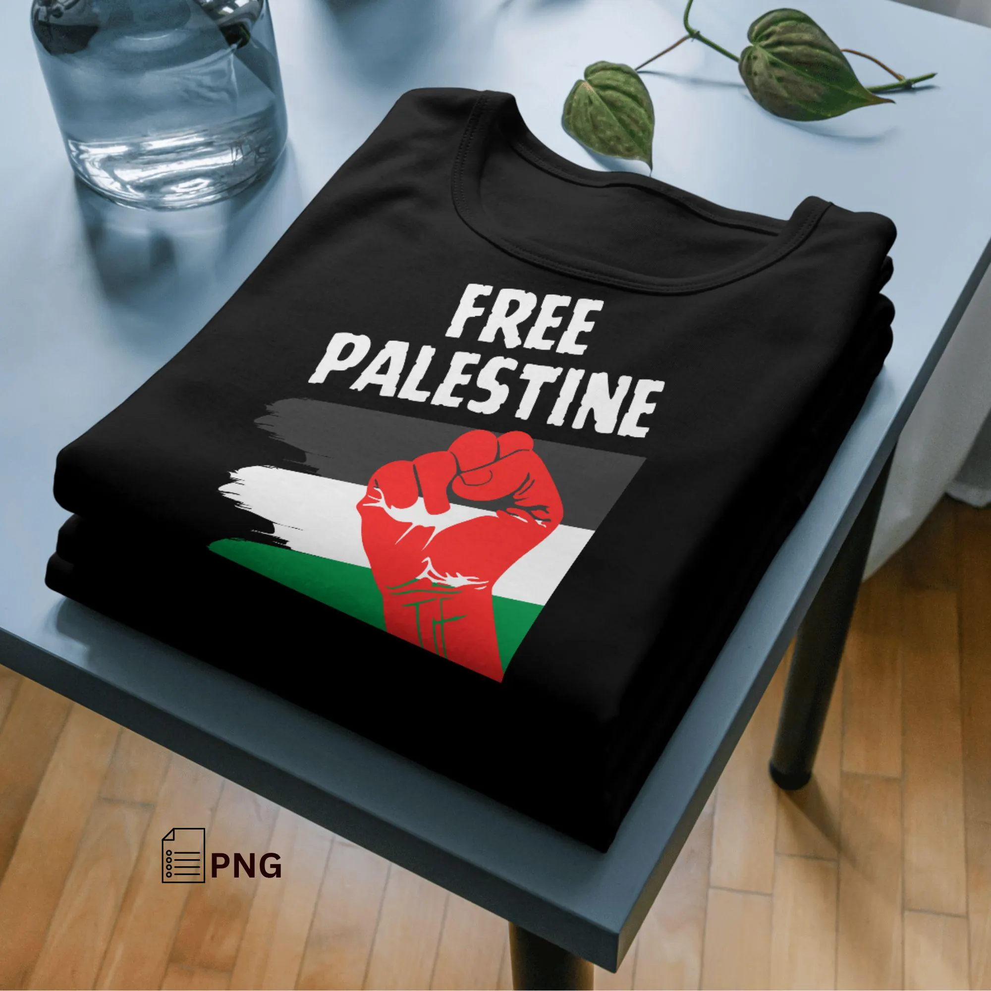 Free Palestine T-Shirt Design – Gaza, Palestinian Flag (PNG)