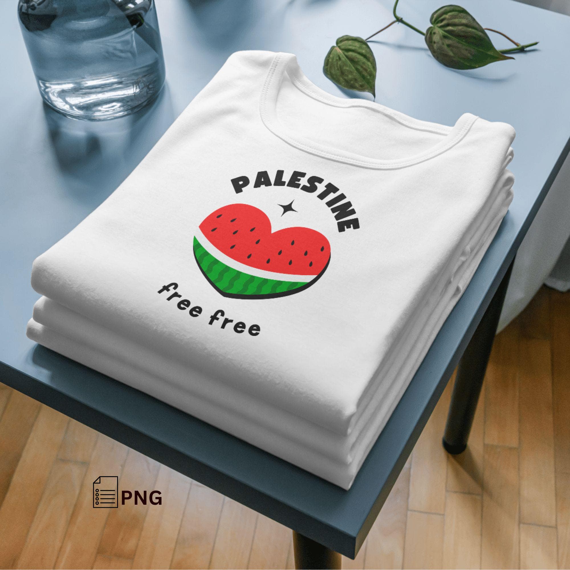 شعار البطيخة تصميم فني فلسطيني ملون قابل للطباعة على المنتجات-Watermelon Logo -Colorful Palestinian Art -Printable Watermelon Design - image 3