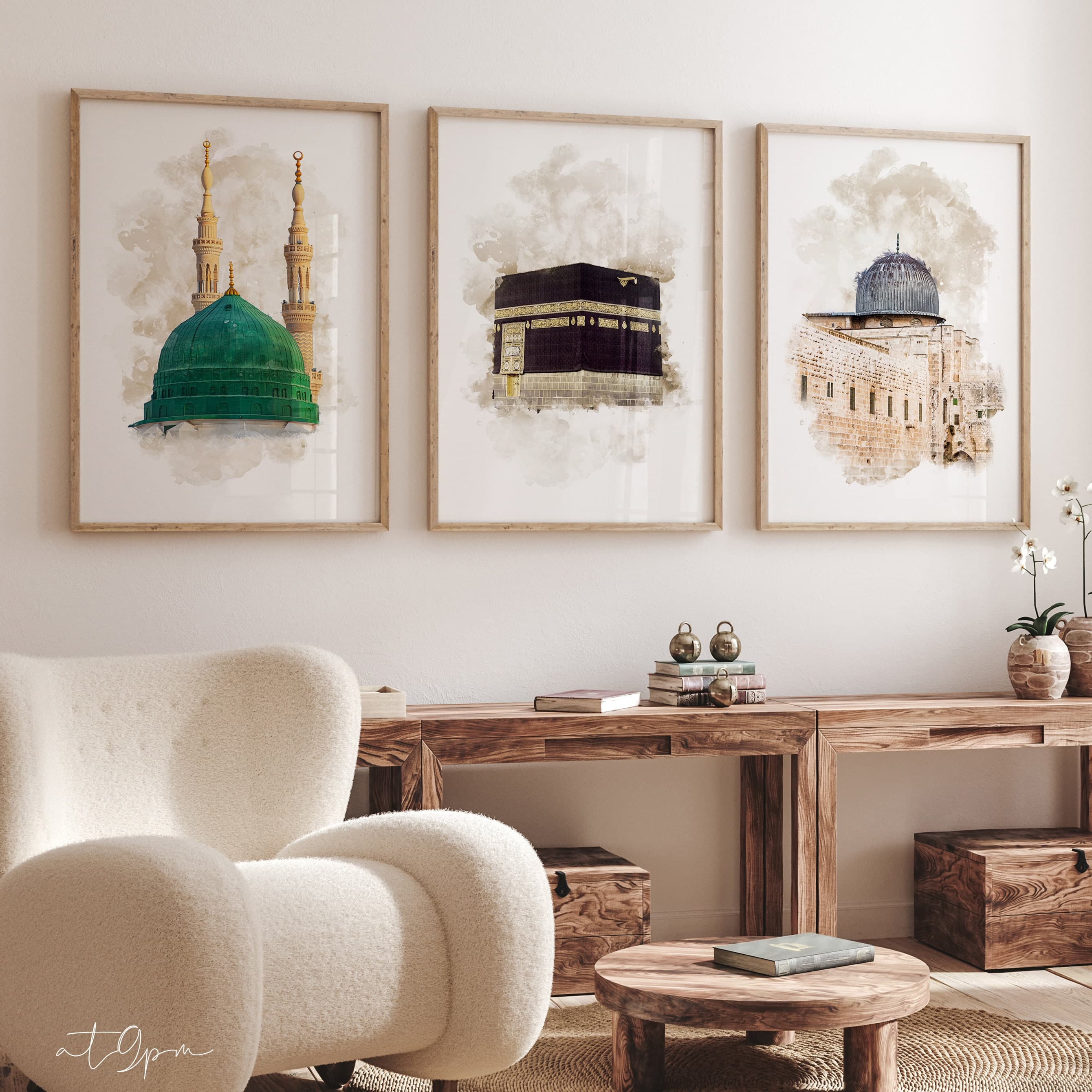 Al Aqsa, Nabawi, Kaaba Wandbilder