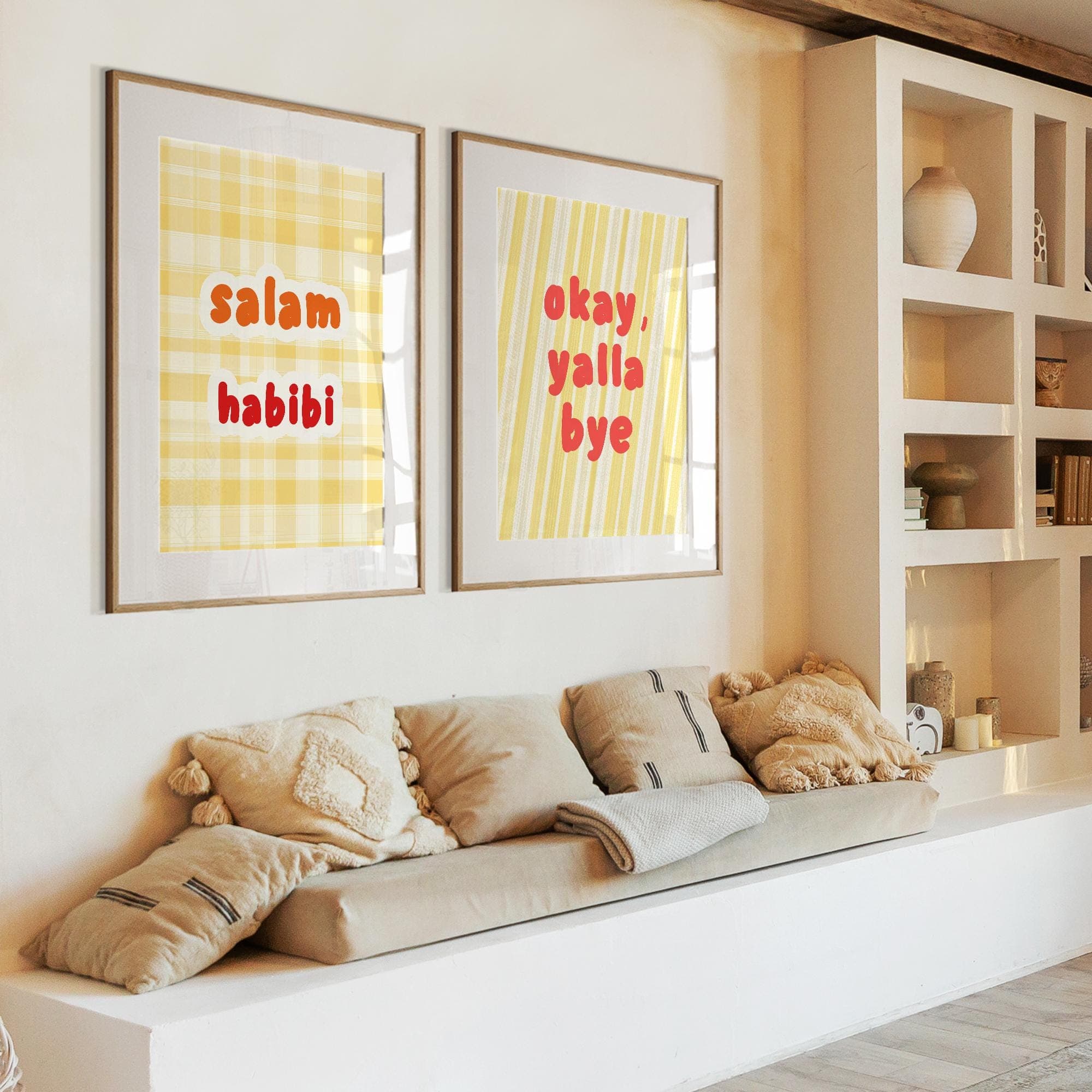2er Zitat Poster Set - Islamic Wall Art - Bilder Wohnzimmer - Wanddeko - Wandbehang Arabisch - Salam Habibi Yalla - Premium Photopaper Matte - image 4