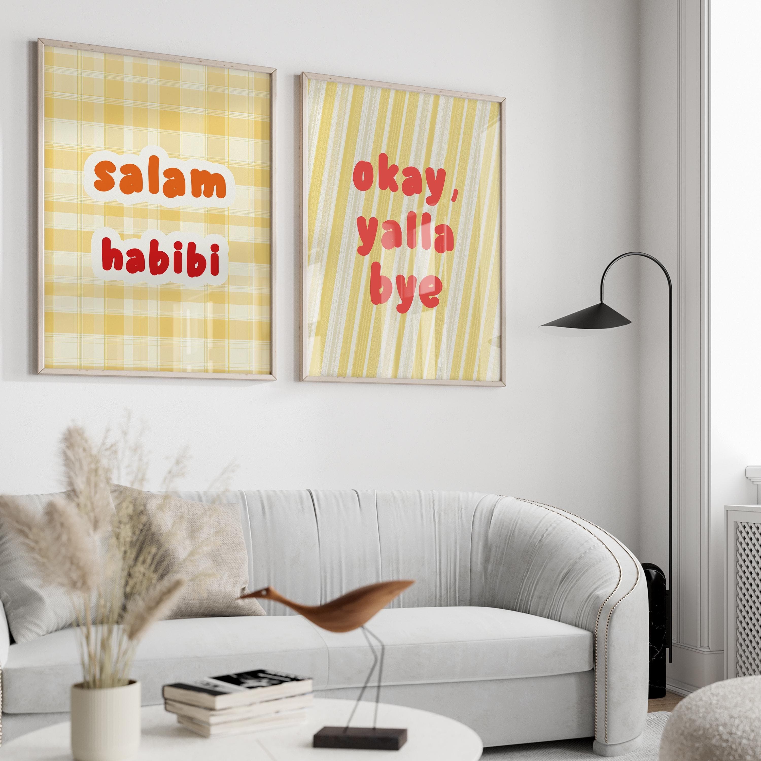 2er Zitat Poster Set - Islamic Wall Art - Bilder Wohnzimmer - Wanddeko - Wandbehang Arabisch - Salam Habibi Yalla - Premium Photopaper Matte - image 5