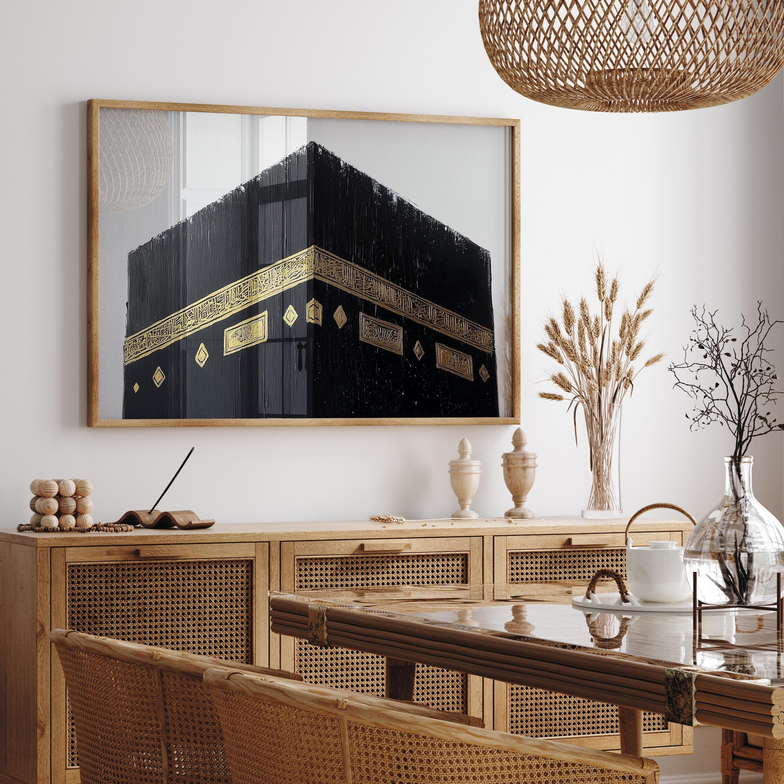 Islamic Art Poster Set - Abstrakte Kunst - Islamische Wandbilder - Kaaba Masjid al-Haram - Wanddeko Wohnzimmer - Premium Photopaper - image 3