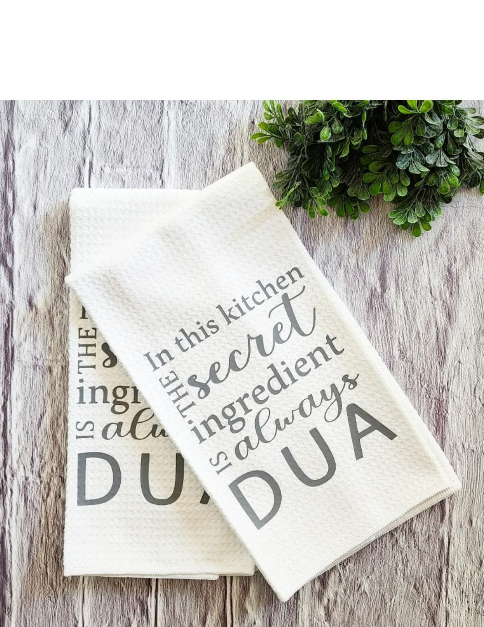 Dua Kitchen towel, Custom Waffle Weave Dish Towel, Kitchen Towel, Housewarming Gift, Kitchen décor, Duas kitchen towel, Islamic décor - image 3