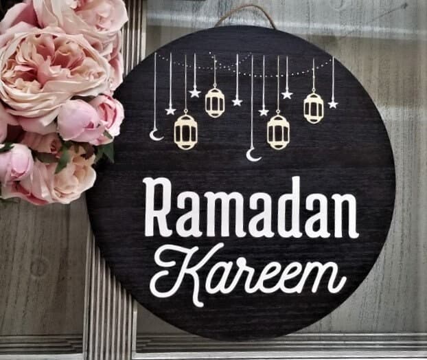 Ramadan door hanger, Ramadan Wood Wall Décor, Ramadan décor, Ramadan wreath, Ramadan Wreath, Ramadan Mubarak, Ramadan Kareem Sign, Ramadan - image 4