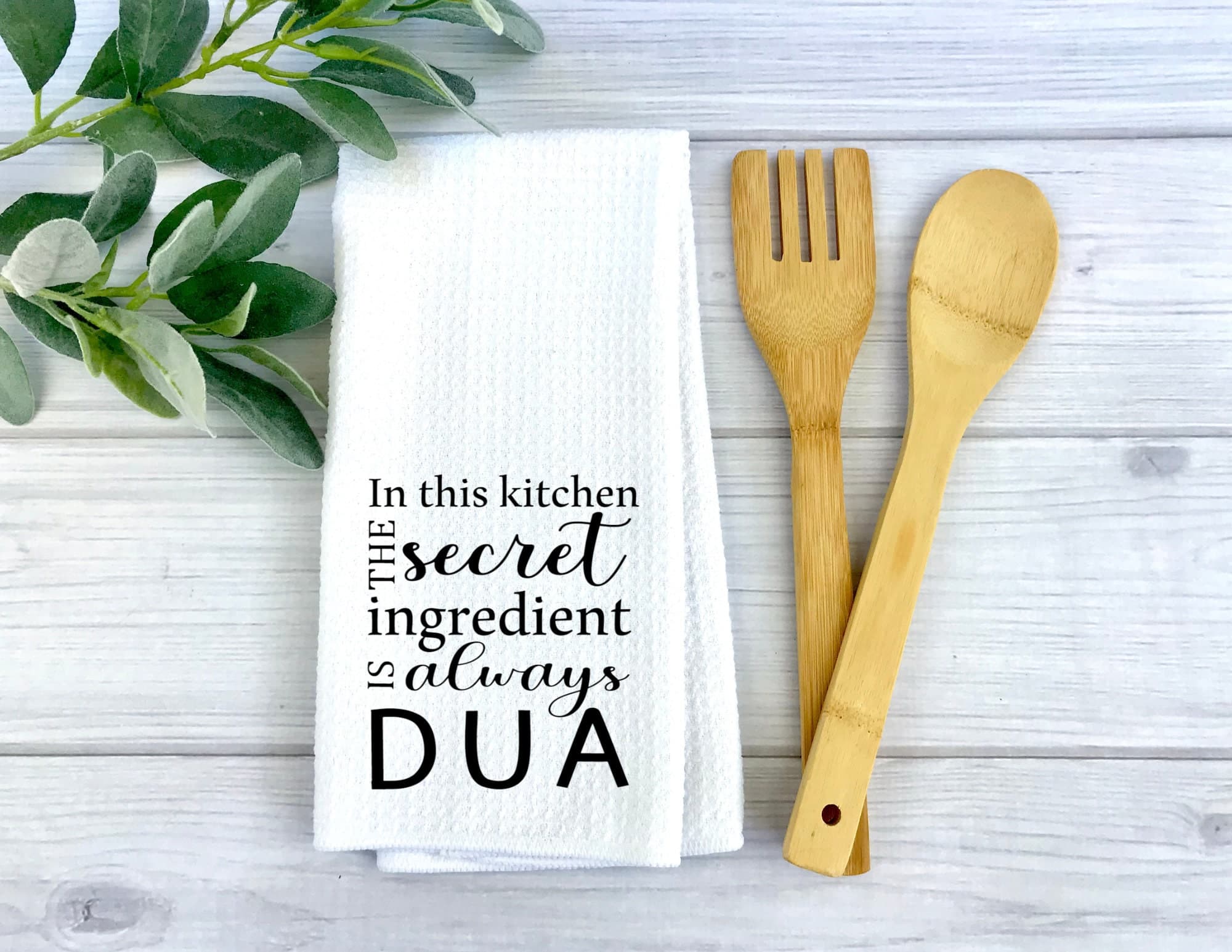Dua Kitchen towel, Custom Waffle Weave Dish Towel, Kitchen Towel, Housewarming Gift, Kitchen décor, Duas kitchen towel, Islamic décor