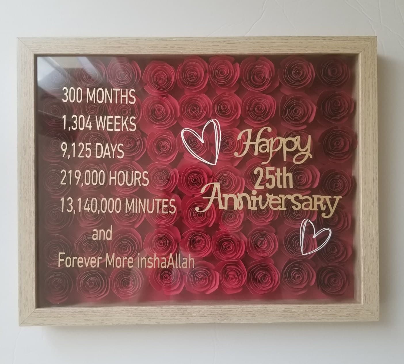 Anniversary shadow box, Personalized 9X9 Flower shadow boxes, shadow box, custom shadow boxes, paper flowers, Name shadow box, paper flowers - image 3