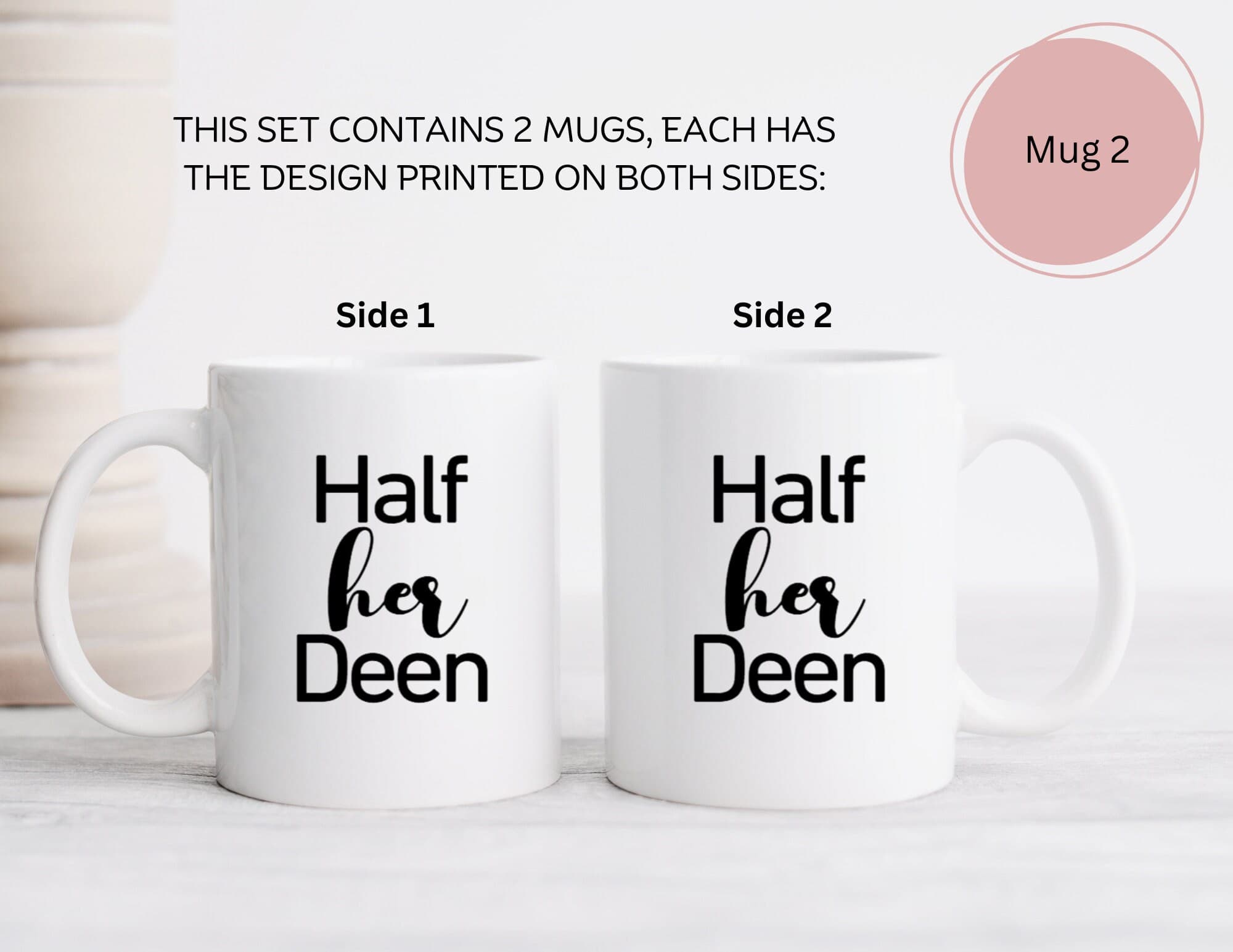 Couple's Coffee mug set, Personalized Coffee Mug, for her, Custom Mug, Wedding gift, Personalized Mug, Customized Gift Mug, Muslim couple - image 4