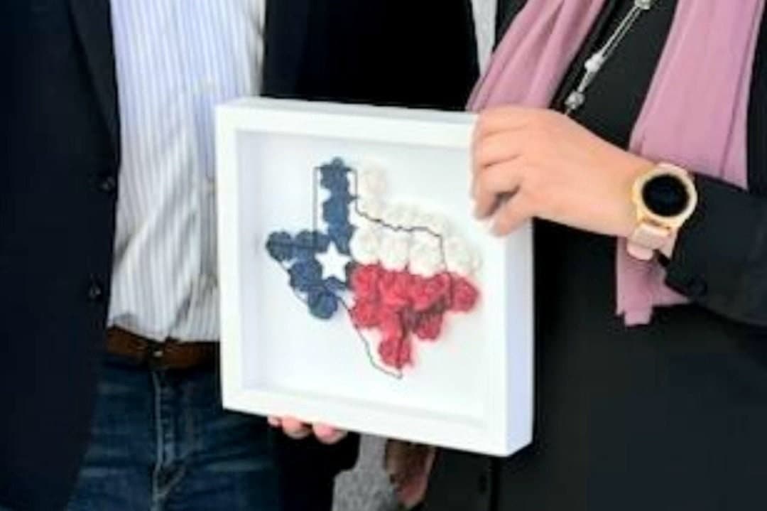Texas map 9X9 Flower shadow boxes, shadow box, custom shadow boxes, paper flowers, Custom gift  shadow box, flowers, Texas, Lone star state - image 3