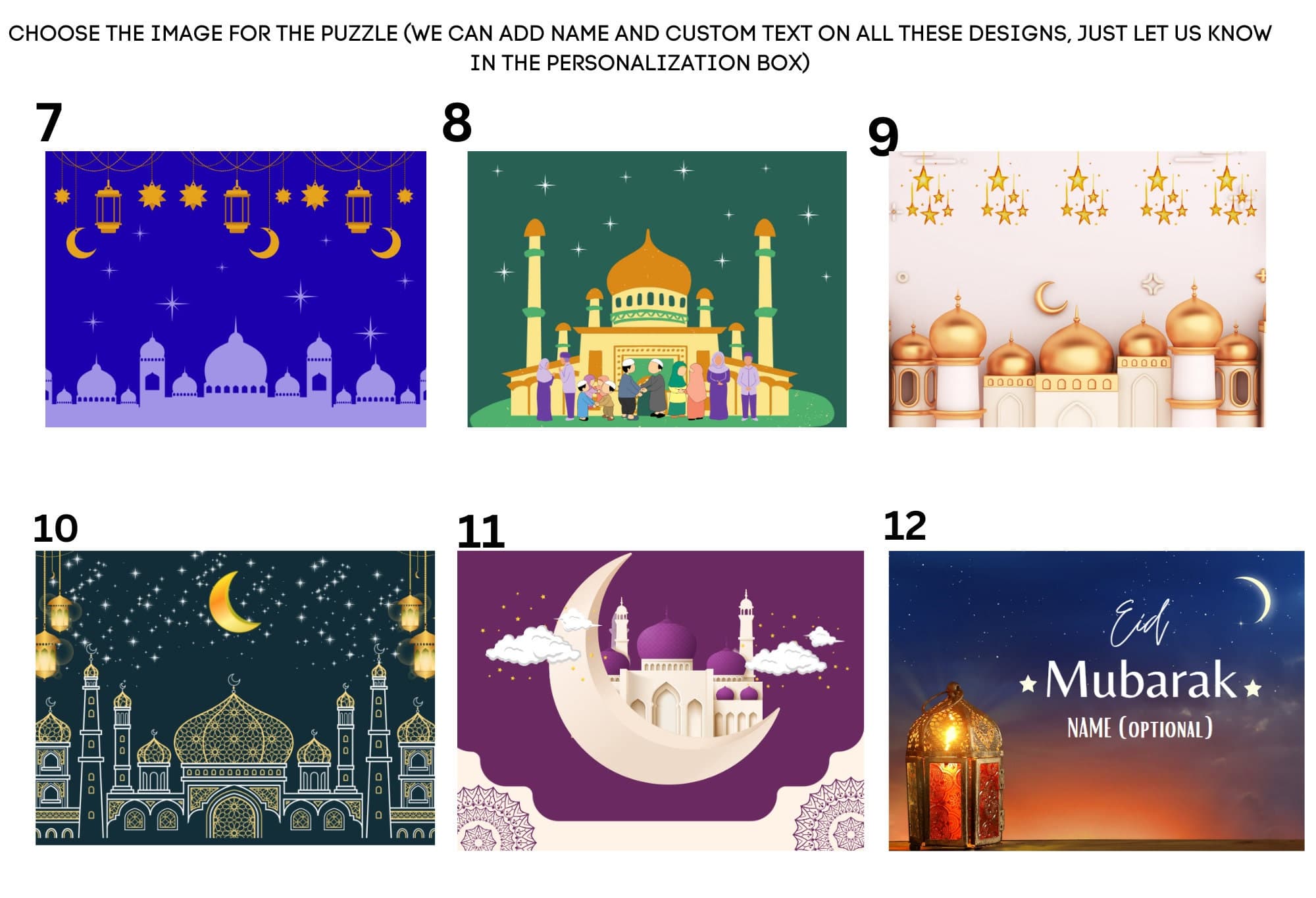 Ramadan puzzle, Eid gift, Masjid Puzzle, Ramadan gift, Custom Photo Puzzle, Eid Puzzle, Personalized Puzzle - 12, 28, 48, 80 Pieces, Islamic - image 5