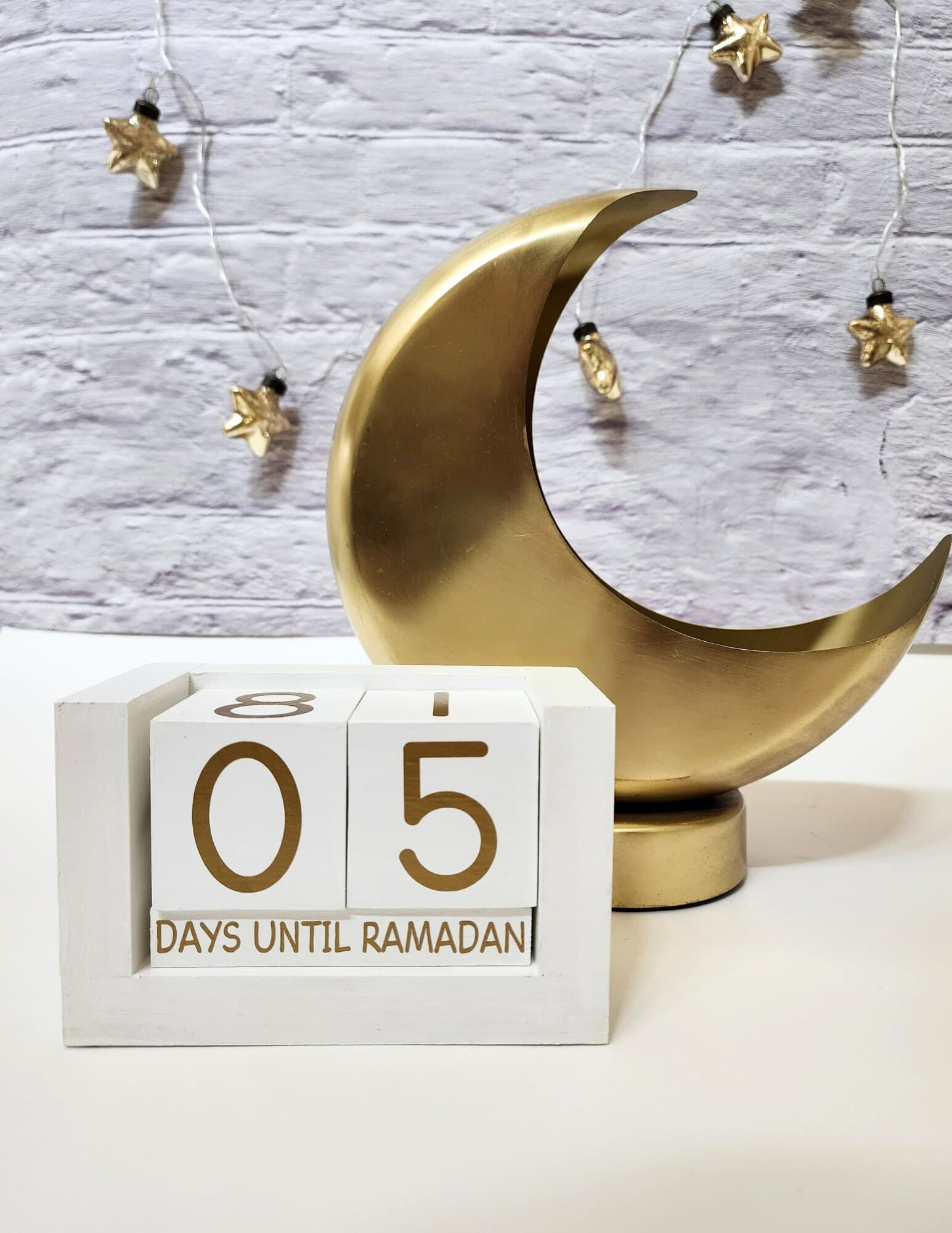 Count down to Ramadan calendar, 30-0 Block calendrer, wood calendar, Calendar, Days of Ramadan, Islamic home décor, Wood Islamic décor - image 3