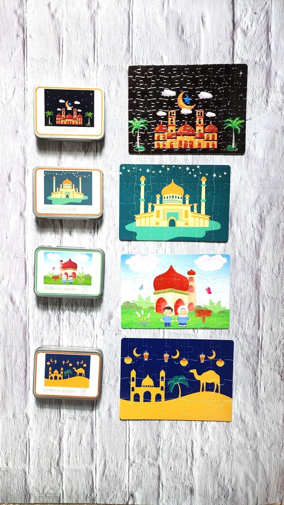 Ramadan puzzle, Eid gift, Masjid Puzzle, Ramadan gift, Custom Photo Puzzle, Eid Puzzle, Personalized Puzzle - 12, 28, 48, 80 Pieces, Islamic - image 3