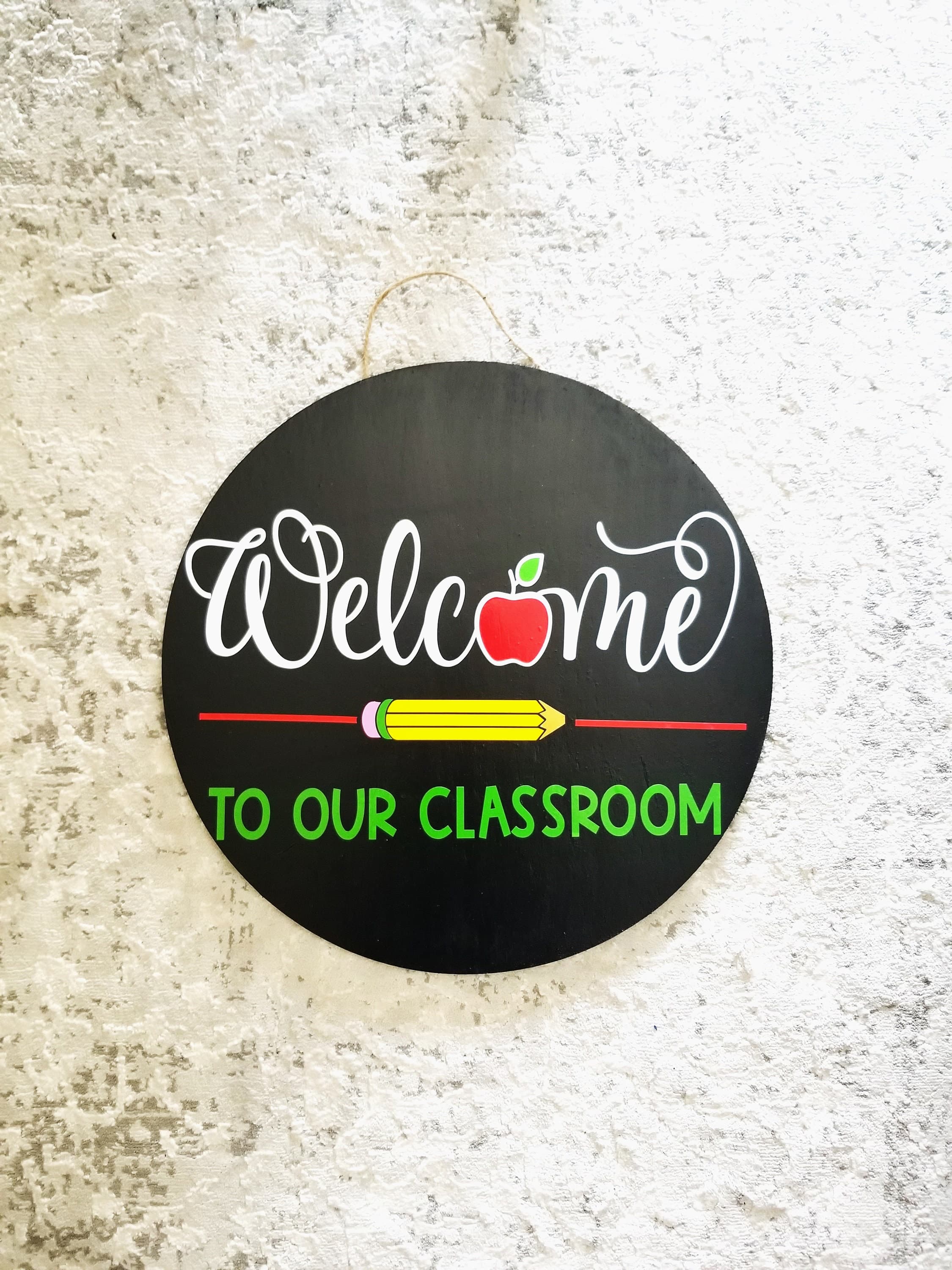 Classroom door sign, CLASSROOM, classroom door hanger, classroom door décor, classroom décor, gift for teachers, school décor, door hangers.