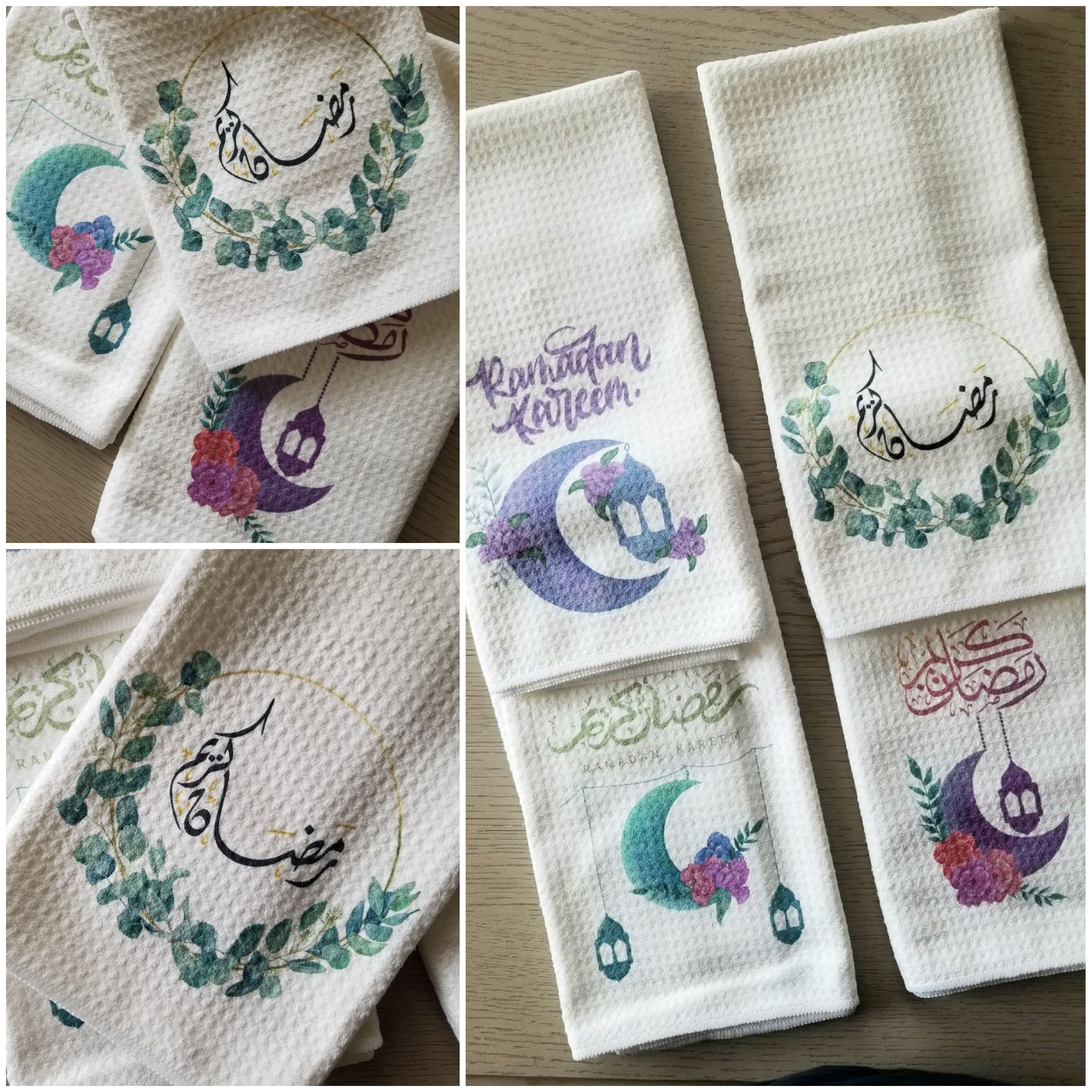 Ramadan Kitchen towel | Custom Waffle Weave Dish Towel | Kitchen Towel | Housewarming Gift | Islamic | Start with Bismillah | Alhamdulillah - image 4
