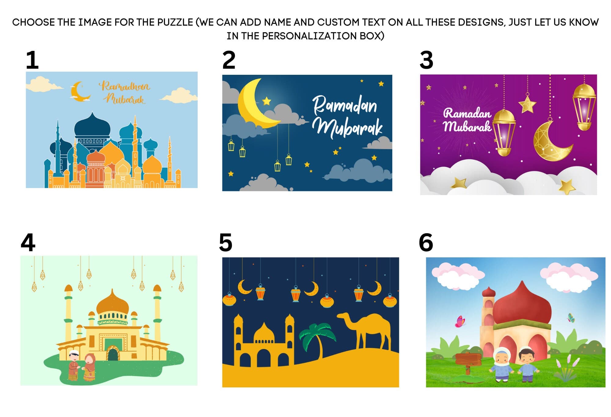 Ramadan puzzle, Eid gift, Masjid Puzzle, Ramadan gift, Custom Photo Puzzle, Eid Puzzle, Personalized Puzzle - 12, 28, 48, 80 Pieces, Islamic - image 4