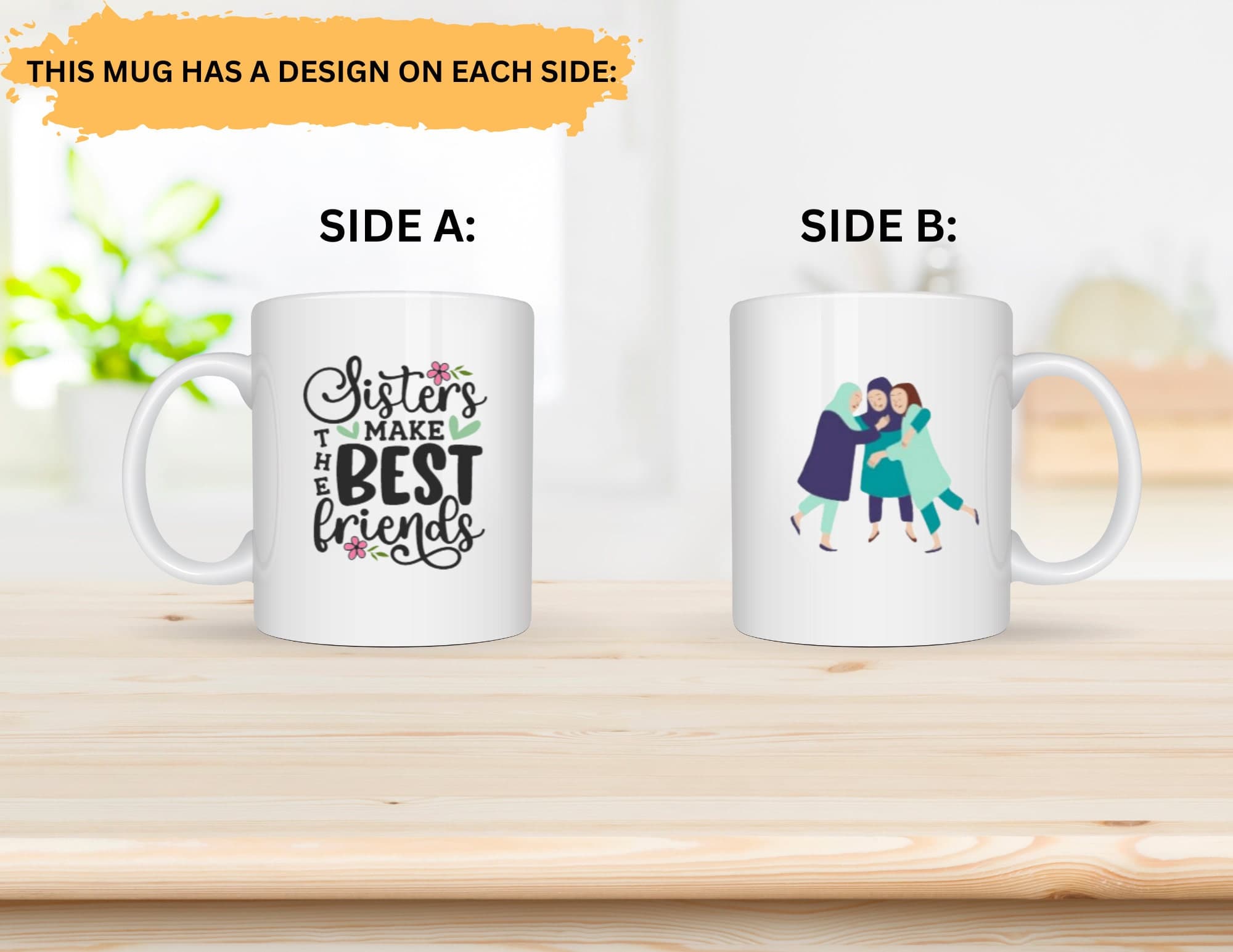 Sisters Coffee Cup, Personalized Coffee Mug, for my sister, Custom Mug, Personalized Mug, Best friends, Customized Gift Mug, sisters gift