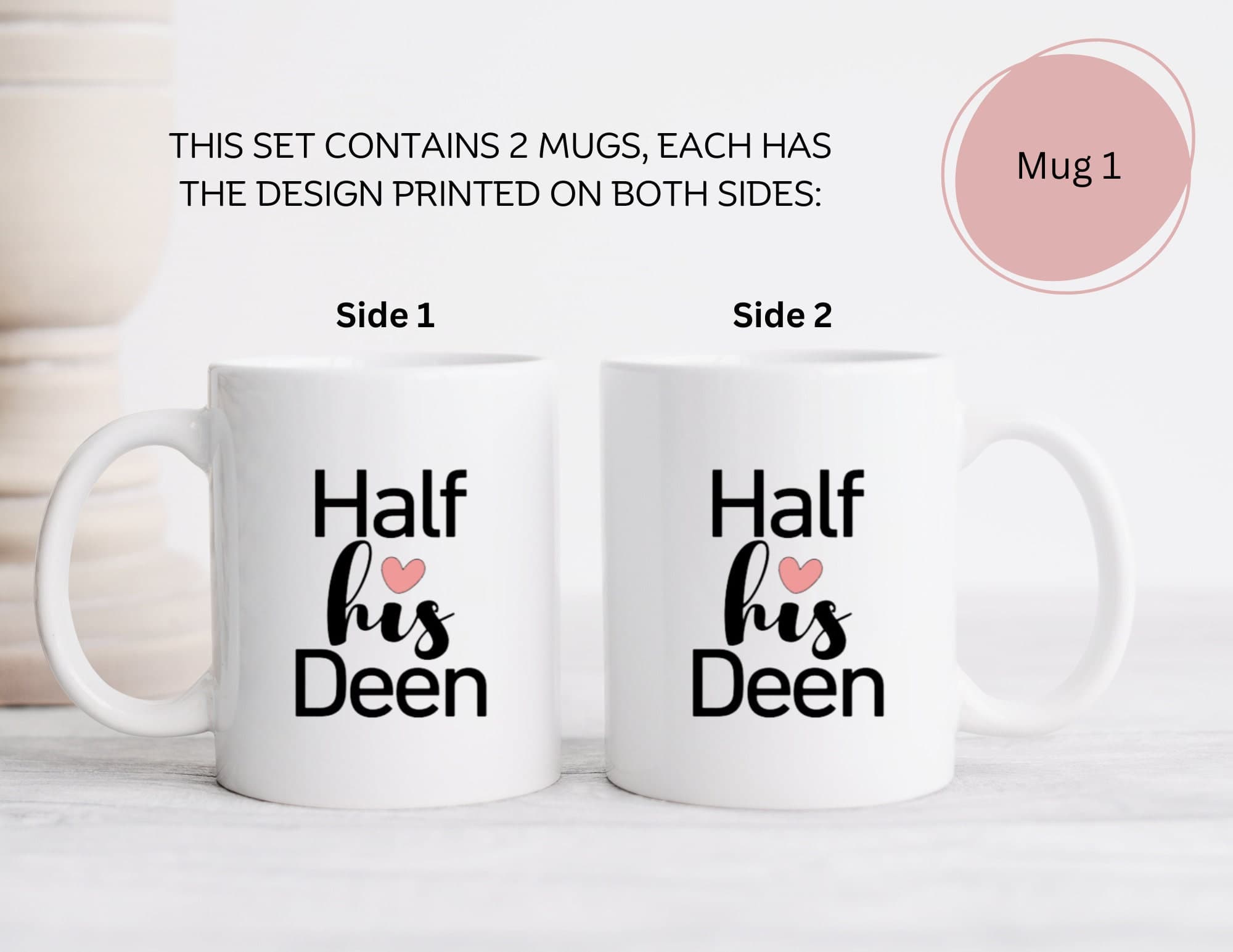 Couple's Coffee mug set, Personalized Coffee Mug, for her, Custom Mug, Wedding gift, Personalized Mug, Customized Gift Mug, Muslim couple - image 5