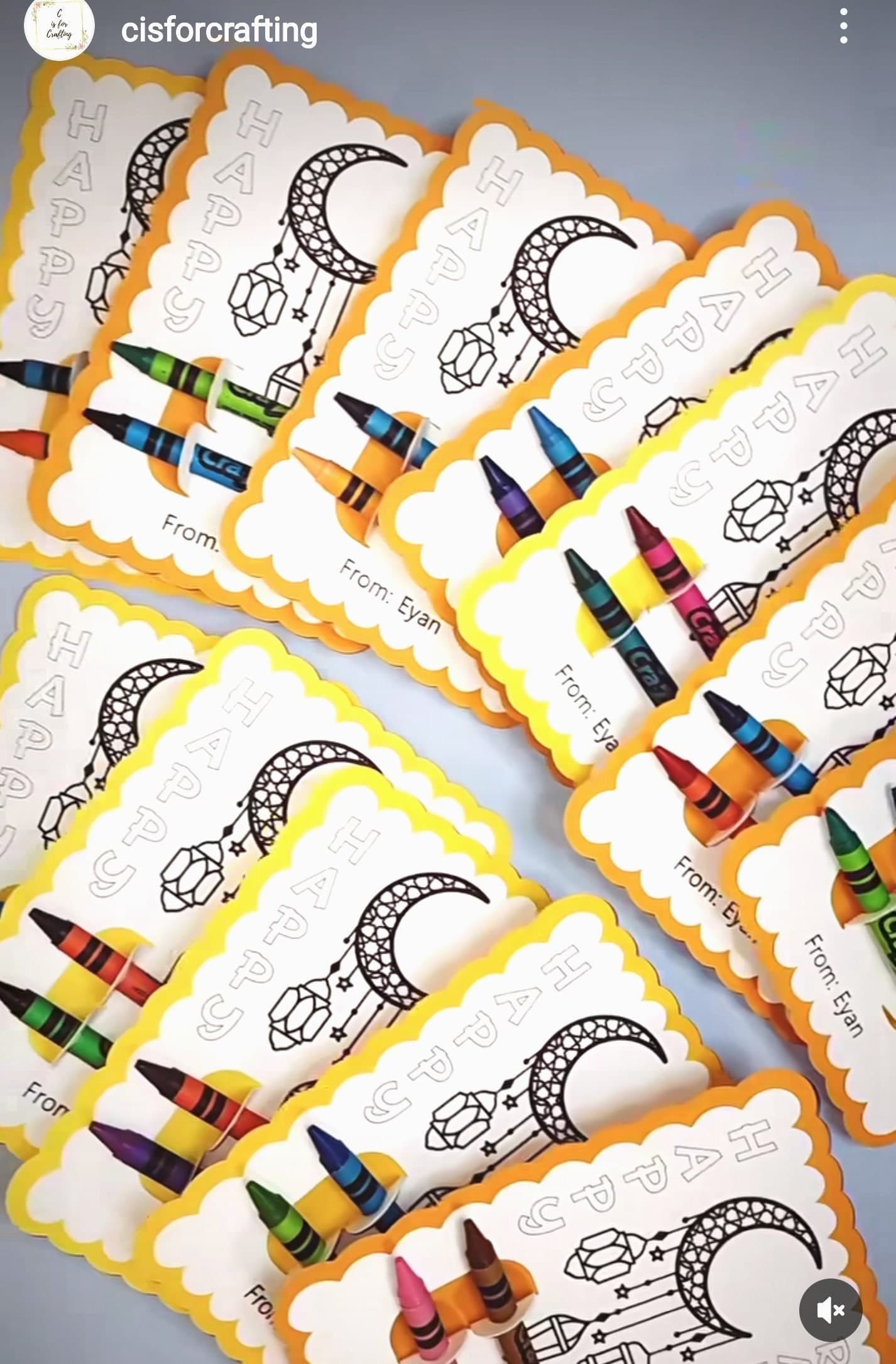 Ramadan Coloring Card Set With Crayons, Gifts For Kids/Classmates/Students, Eid Cards, Eid Crayon Holder Card, Coloring cards, Eid gifts