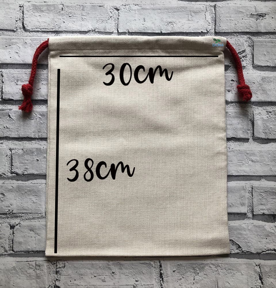 Personalised Christmas Sack, christmas sack, cartoon rabbit gift sack bag, custom name christmas drawstring sack, santa gift custom bag - image 3