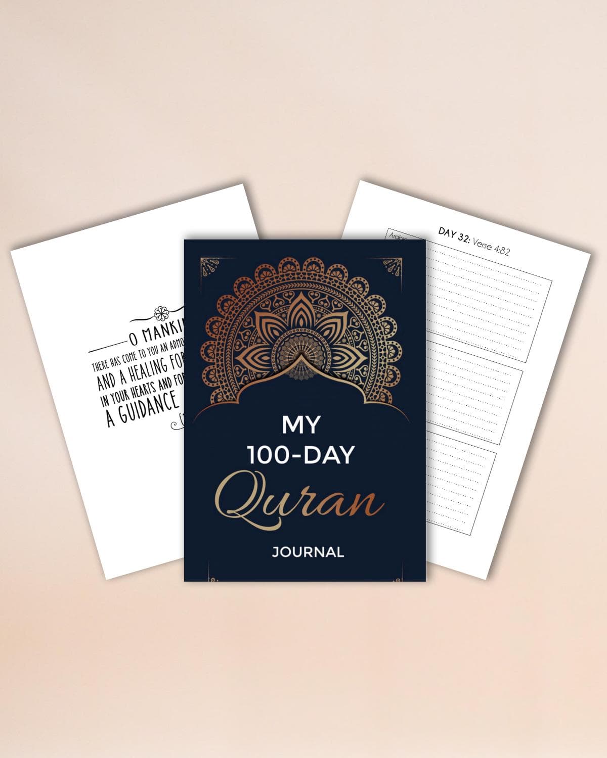 100-Day Quran Journal: Muslim Reflection Diary (Digital PDF)
