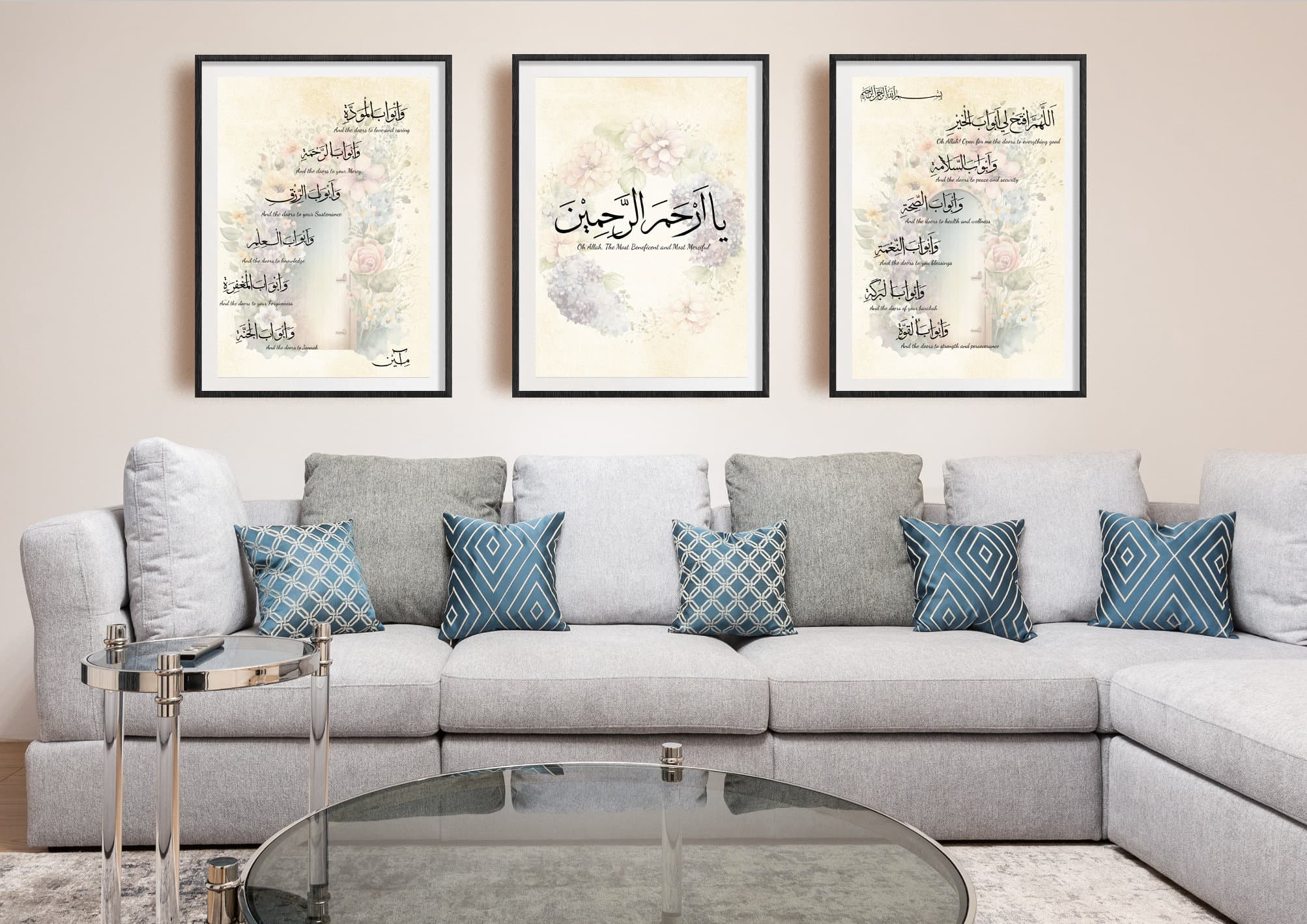 House warming gift, islamic gift, islamic wall art, unique wall art, arabic calligraphy, beautiful doors, duaa, custom wall art, arabic - image 3