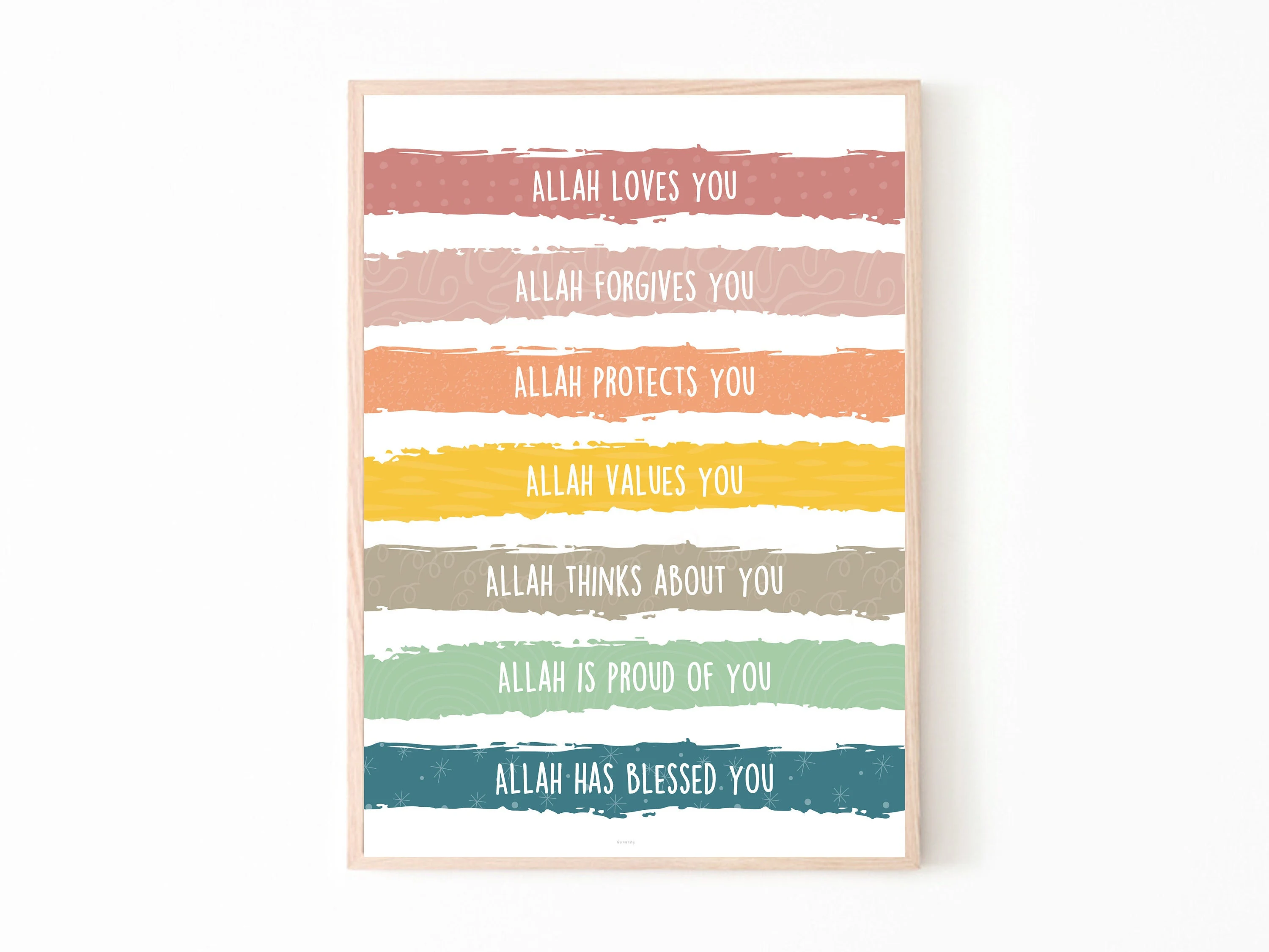 Islamic Kids Affirmation Print: Nursery Wall Art (Digital Download)