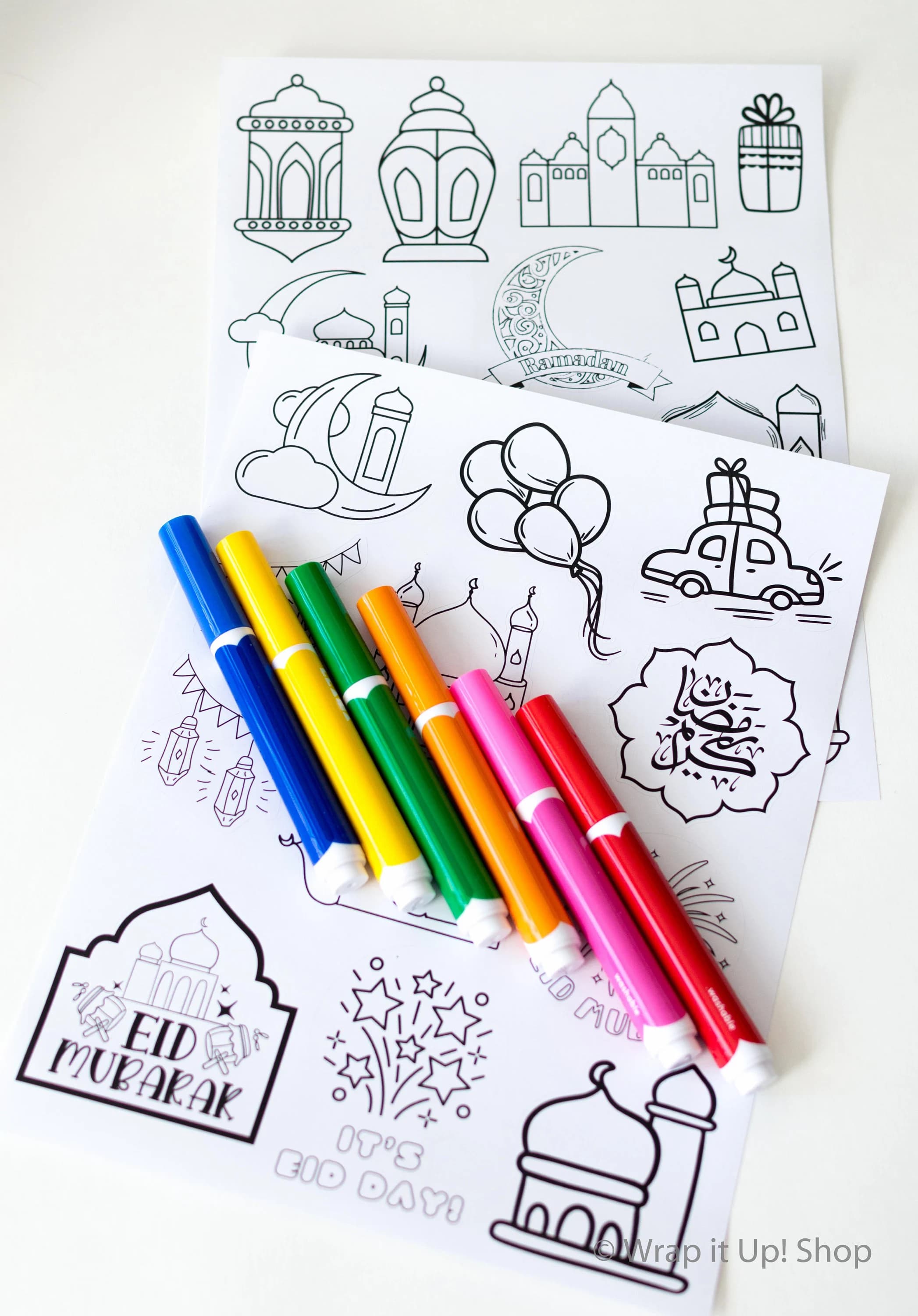 10 Pack Ramadan Color-in Stickers | Ramadan Activity | Ramadan Stickers for Kids | Islamic Crafting - image 4