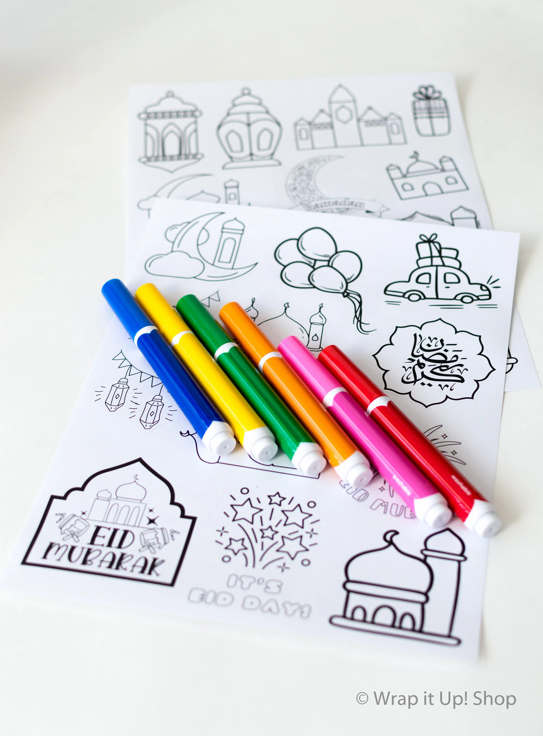 10 Pack Ramadan Color-in Stickers | Ramadan Activity | Ramadan Stickers for Kids | Islamic Crafting - image 3