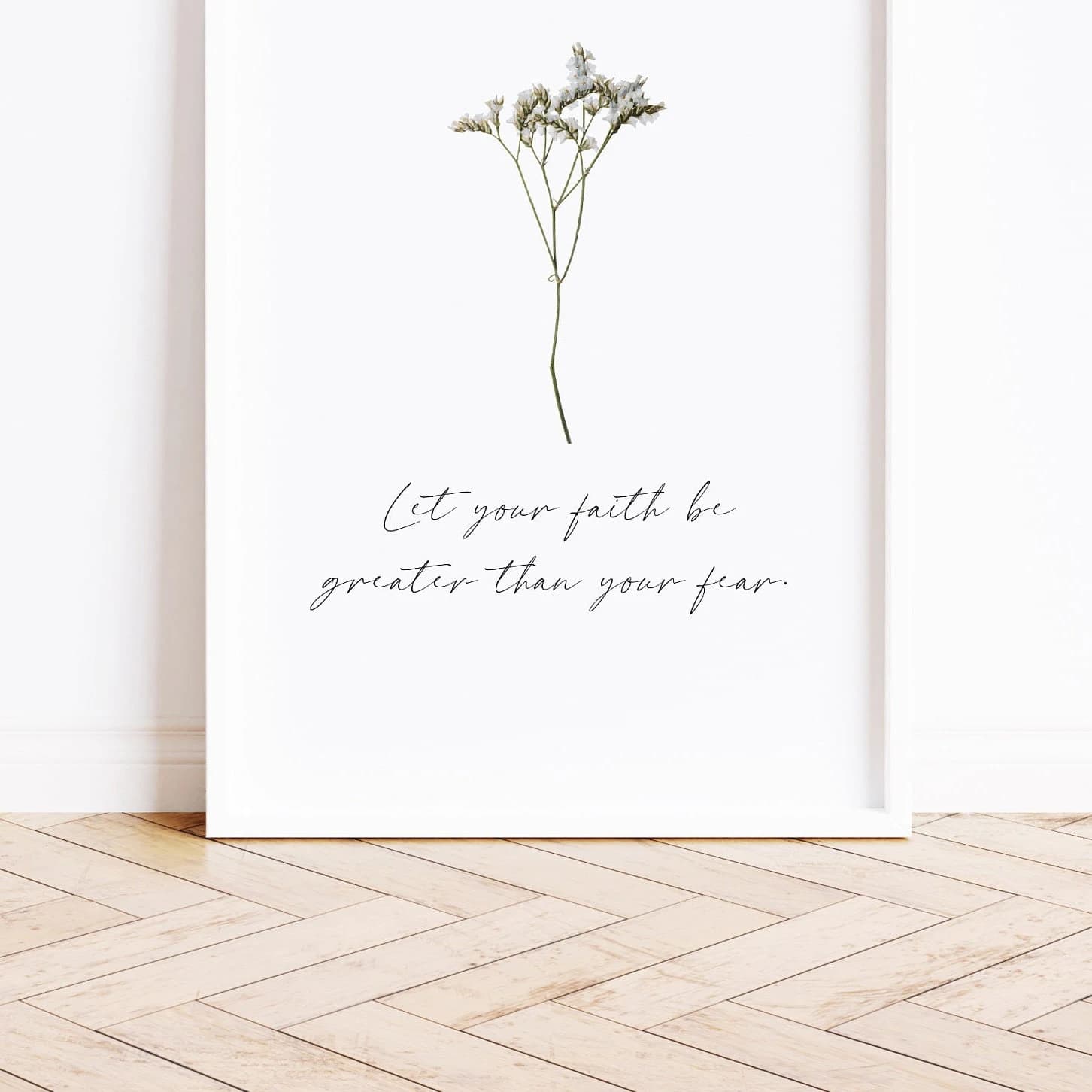 Islamic Digital Print – “Let Your Faith Be Greater Than Your Fear” | Uplifting Muslim Quote | Heartfelt Wall Art | Instant Download - image 3