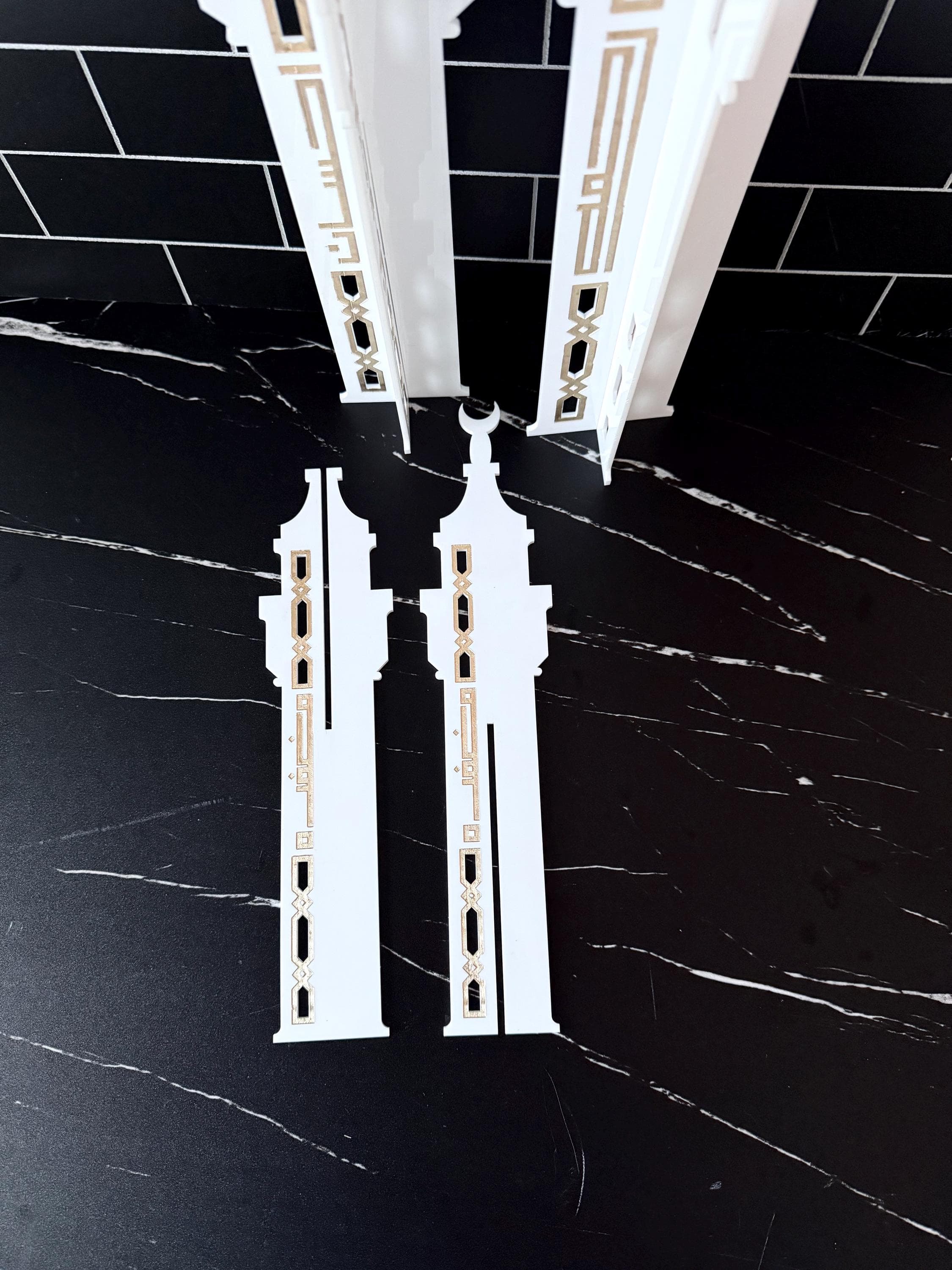 Islamic Decor 3D Minaret Set – Ramadan & Eid Table Centerpiece – Arabic Calligraphy Home Decor – Muslim Gift – Muslim Home Decor Set - image 4