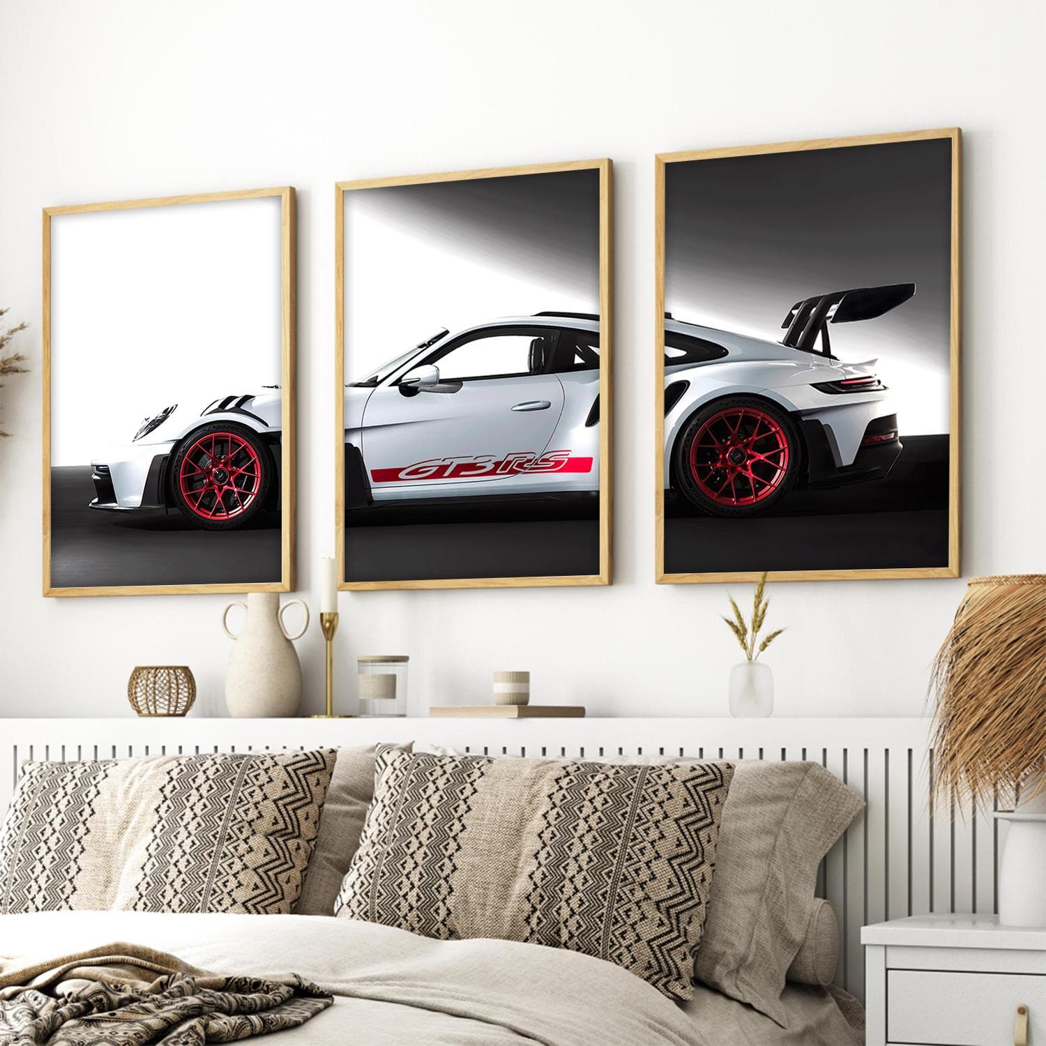 Supercar Porsche Wall Art Set of 3 | Racing Car Art Prints | Modern Car Decor for Home & Office | Car Enthusiast Gift Porsche Car Art - image 4